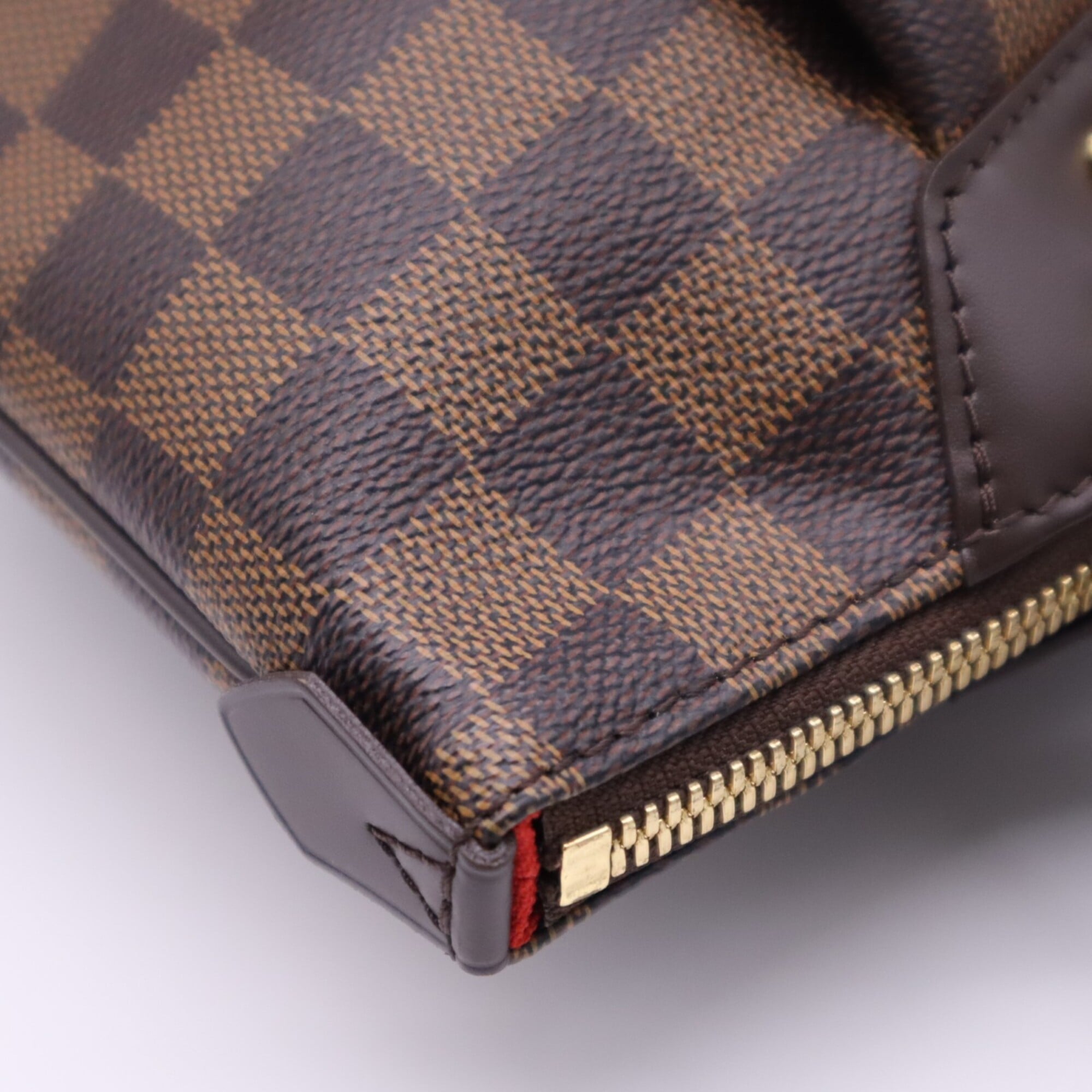 Louis Vuitton Damier Beige Brown Coated Canvas Leather Handbag (Pre-Owned)