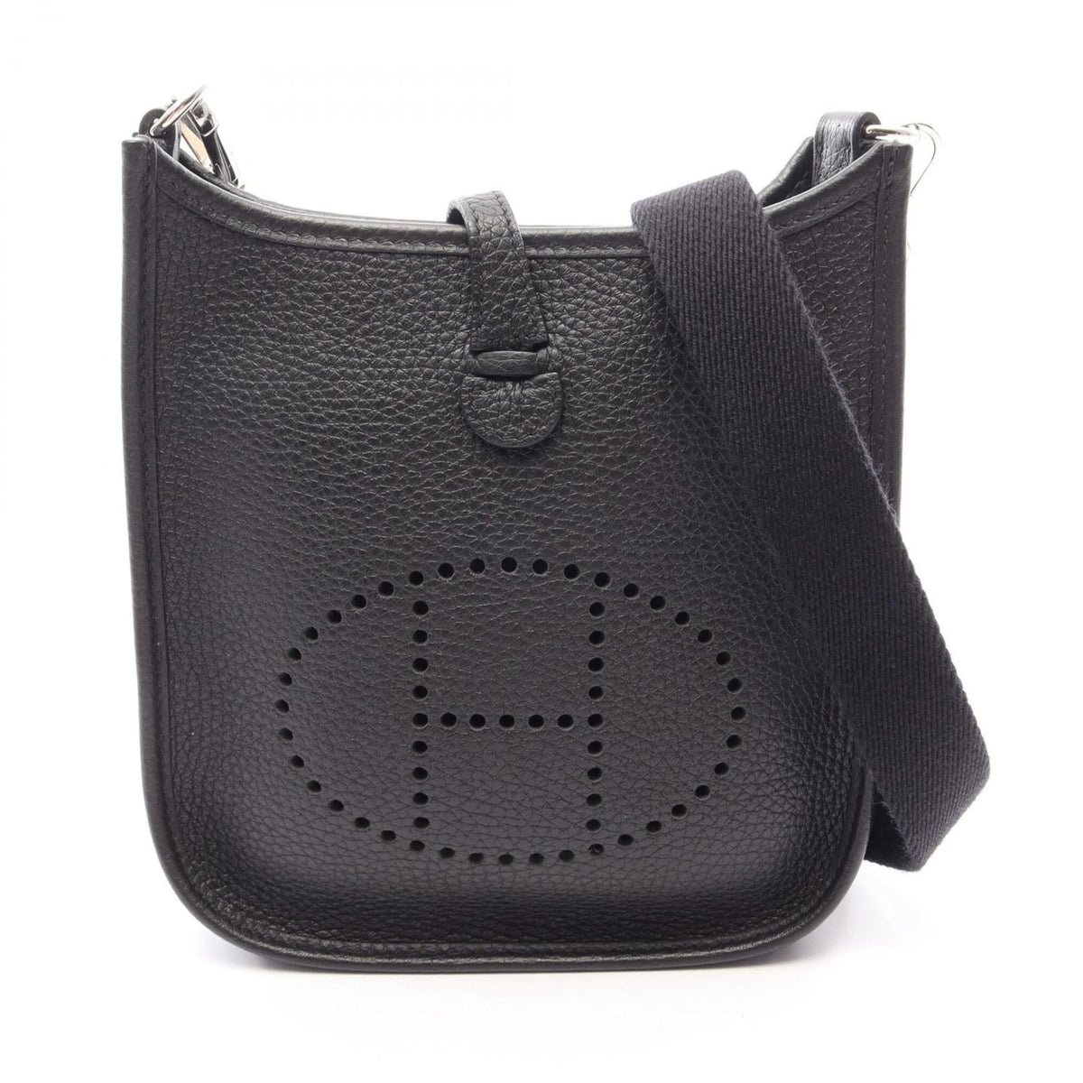 Hermes Black Taurillon Clemence Leather Leather Handbag Shoulder Bag (Pre-Owned)