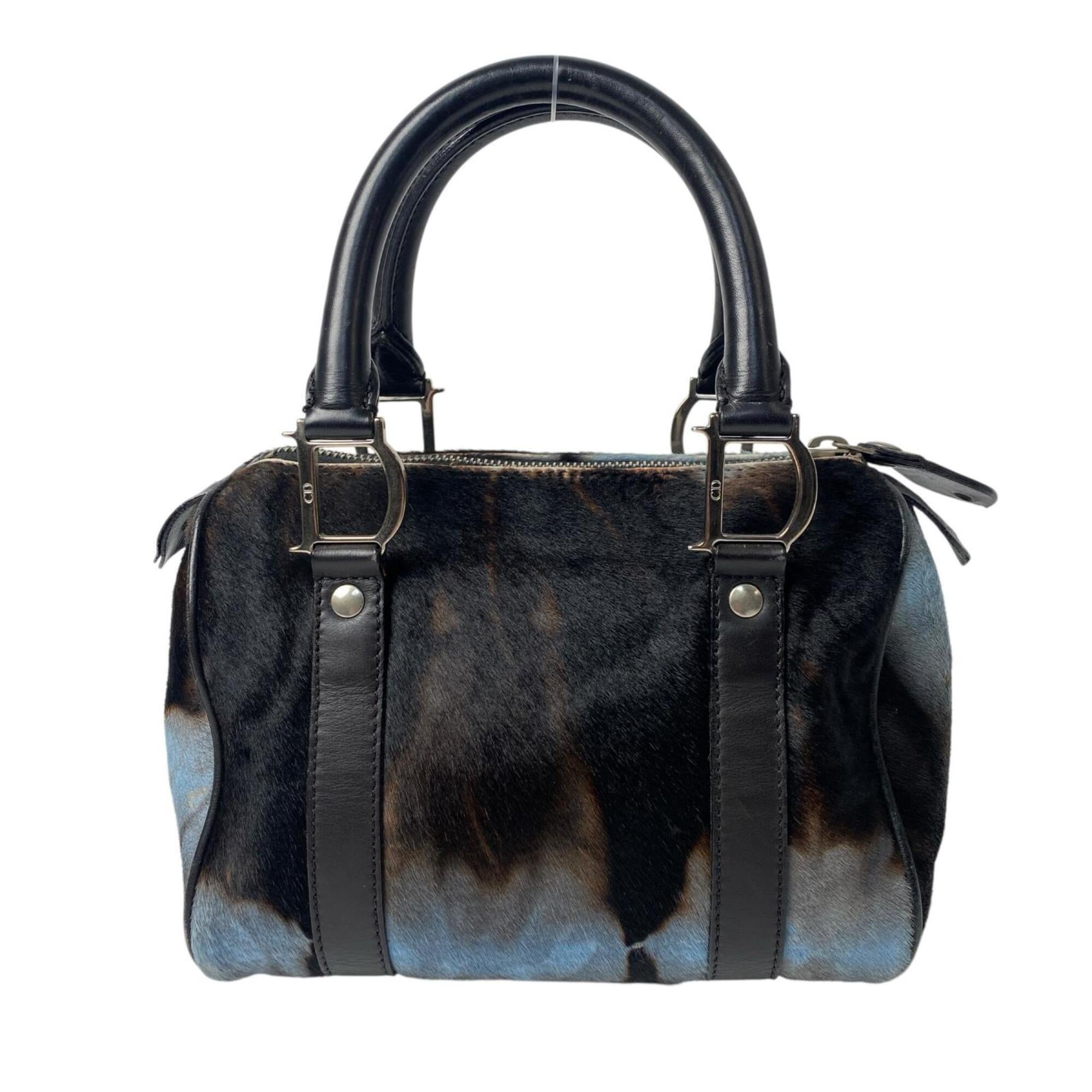 Christian Dior Multi-Color Leather Boston Bag Handbag (Pre-Owned)