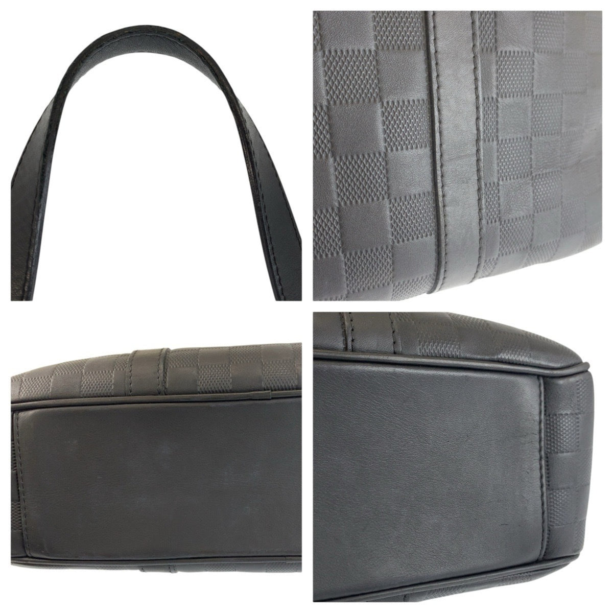 Louis Vuitton Black Onyx Leather Tote Bag (Pre-Owned)