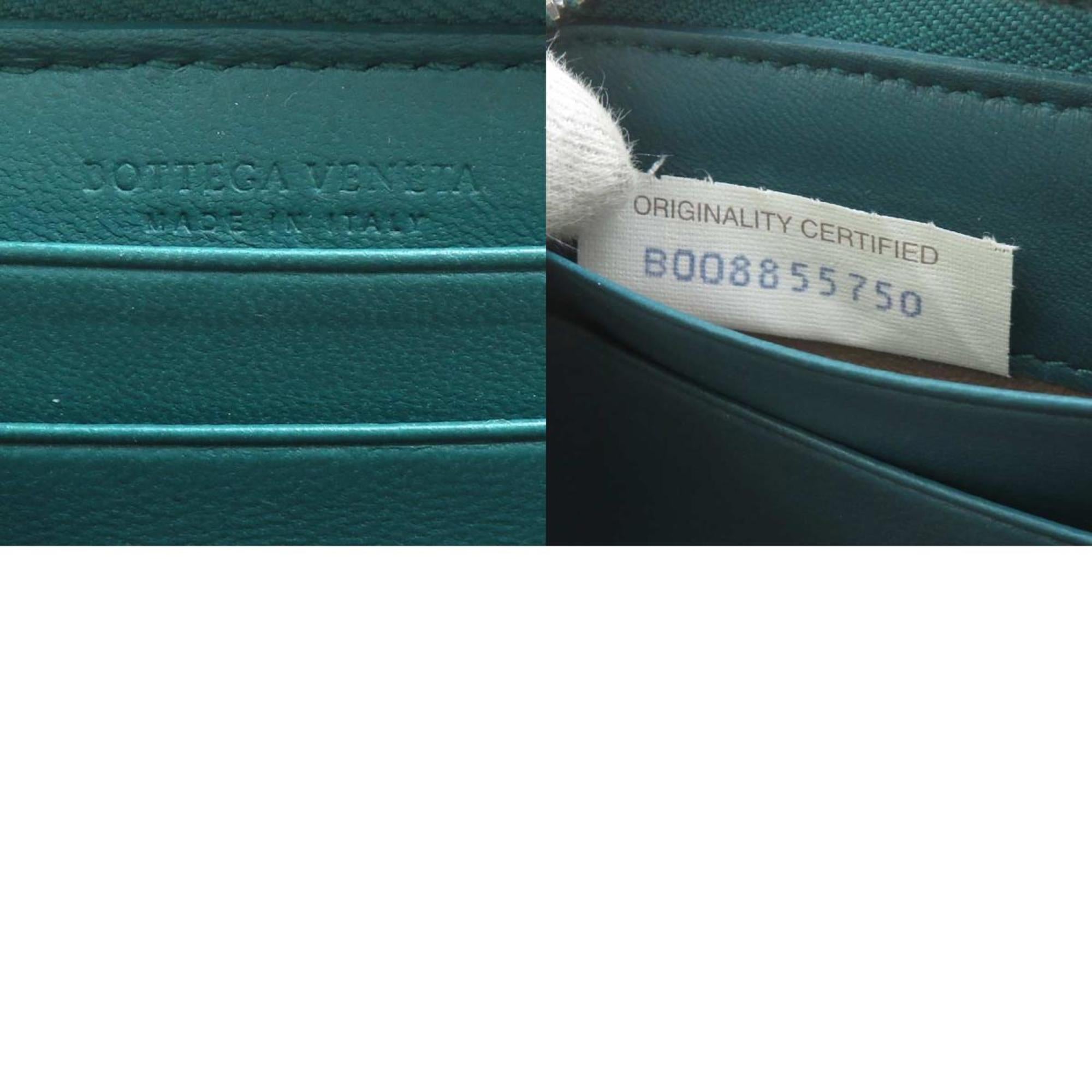 Bottega Veneta Dark Green Intrecciato Coin Purse/Coin Case (Pre-Owned)