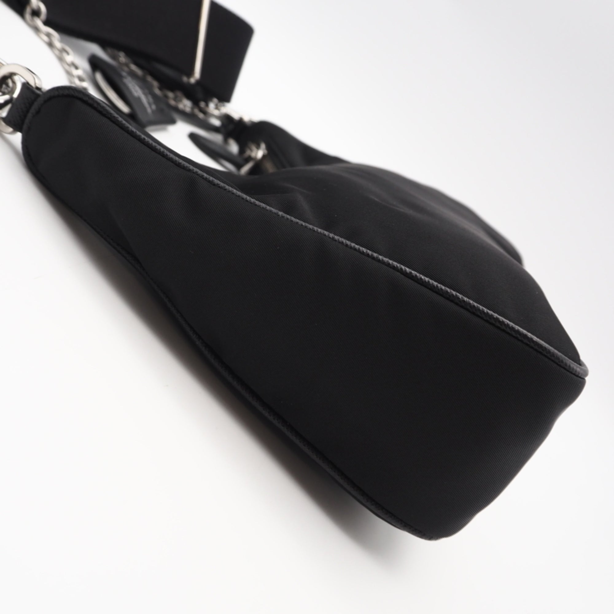 Prada Black Nylon Leather Shoulder Bag (Pre-Owned)