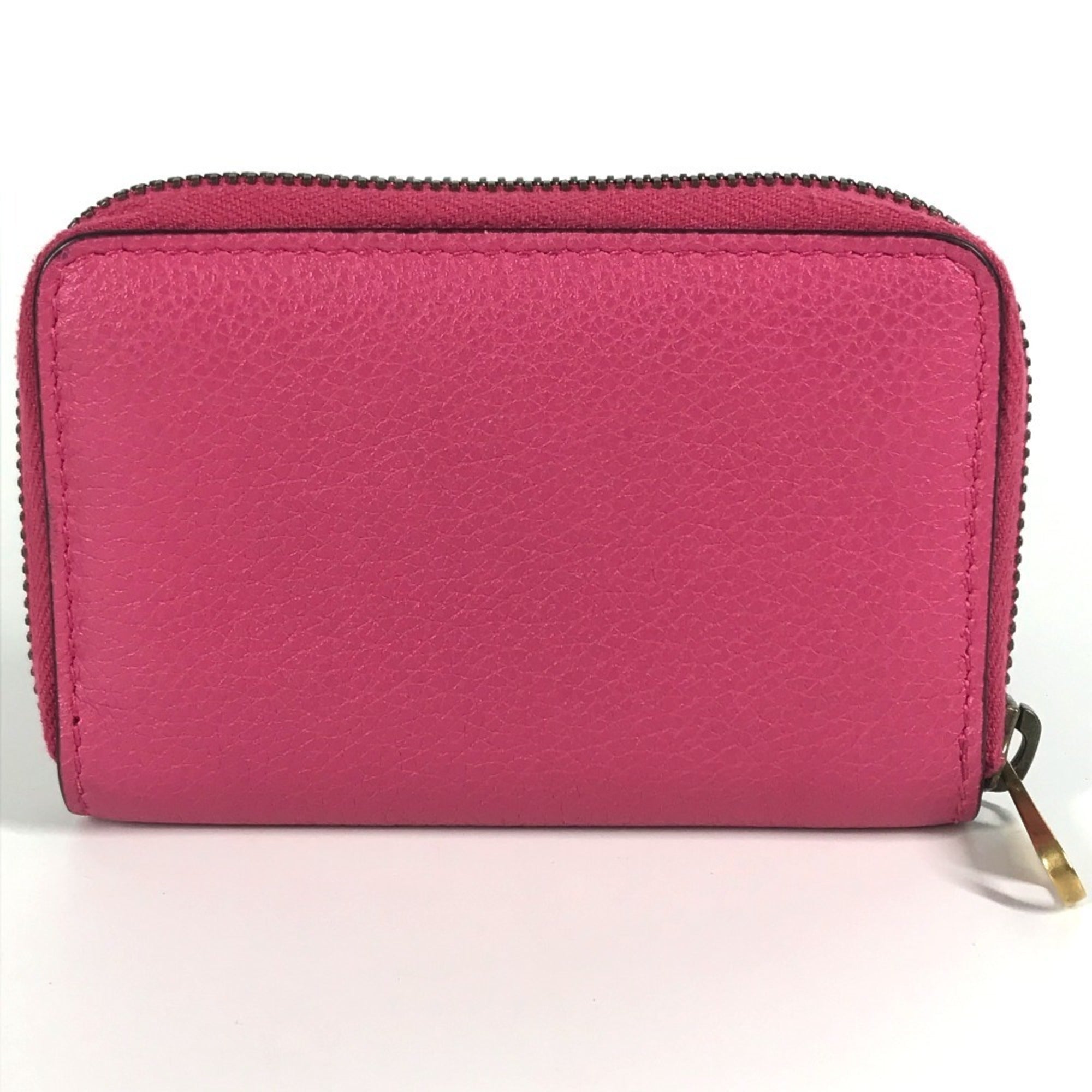 Gucci Pink Leather Coin Purse/Coin Case (Pre-Owned)