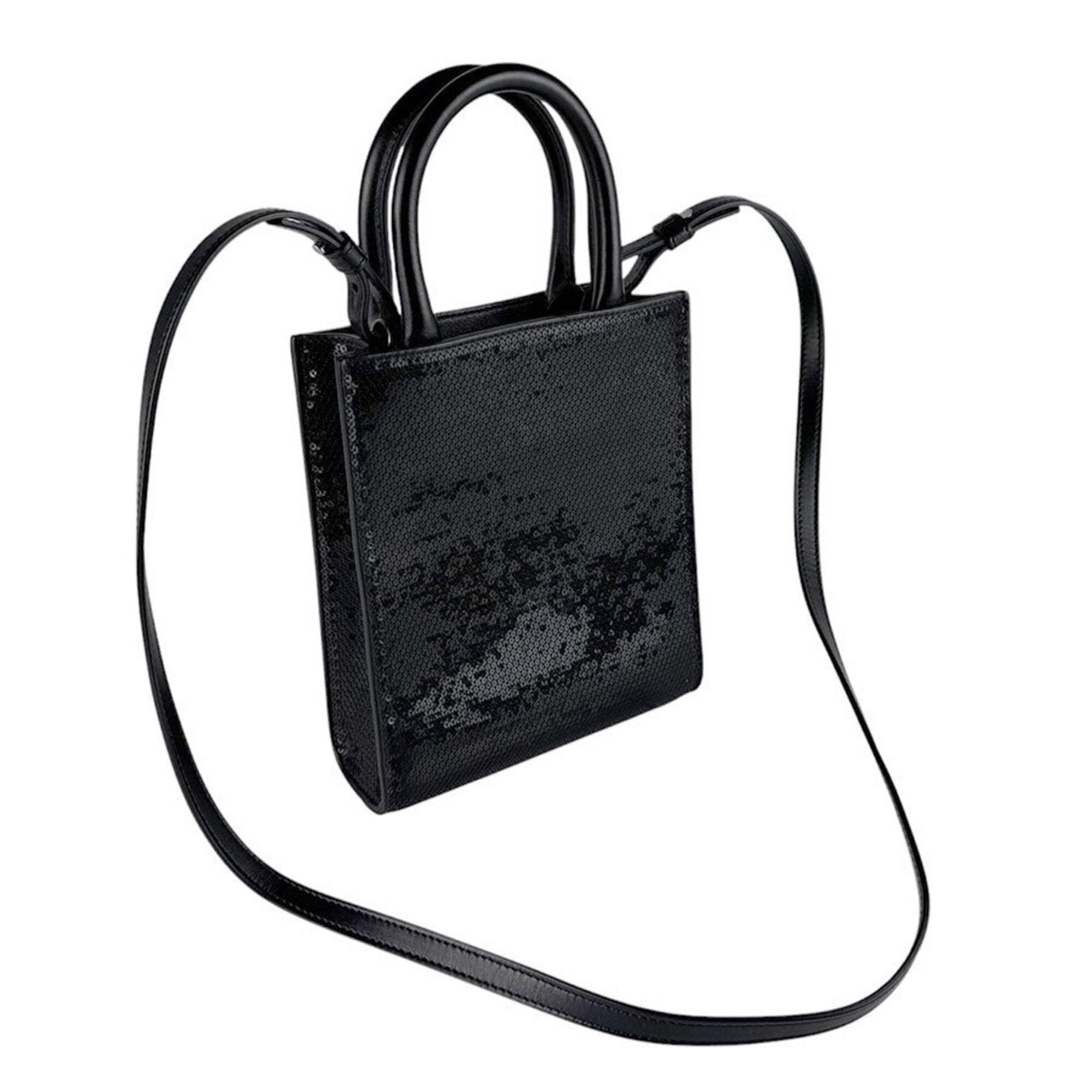 Celine Black Spangles Leather Shoulder Bag (Pre-Owned)