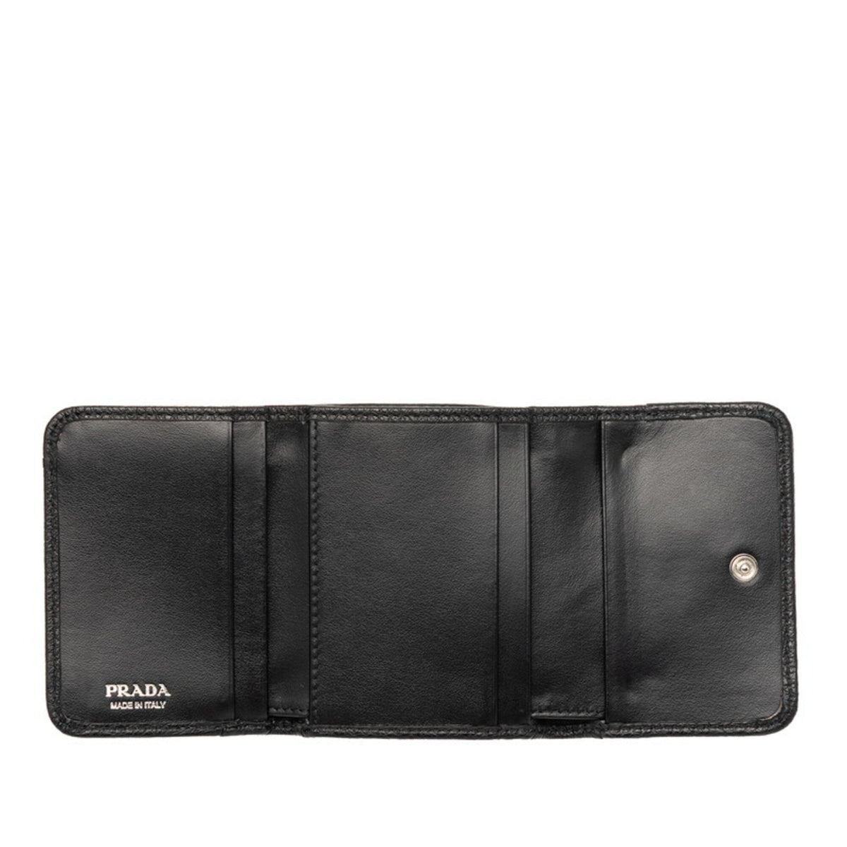 Prada Black Leather Wallet (Tri-Fold) (Pre-Owned)