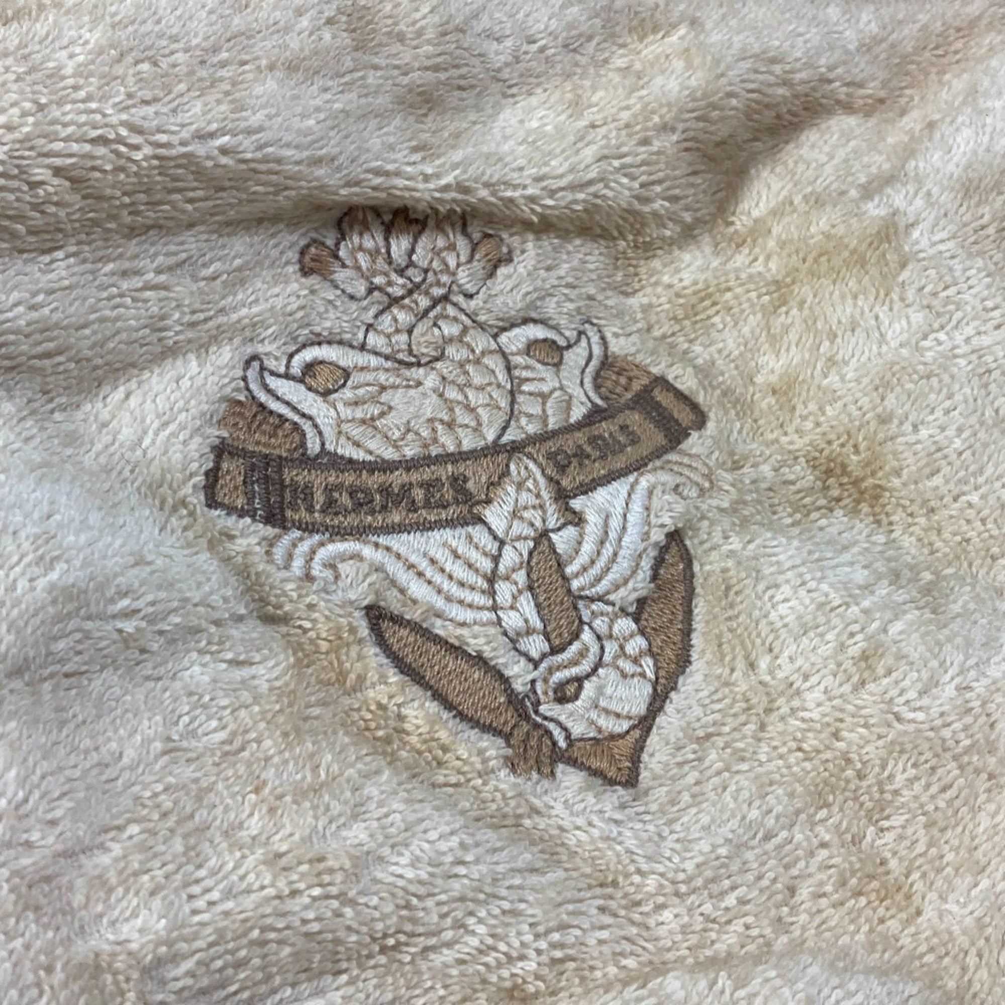 Hermes Beige Pile Fabric Clutch Bag Pouch (Pre-Owned)