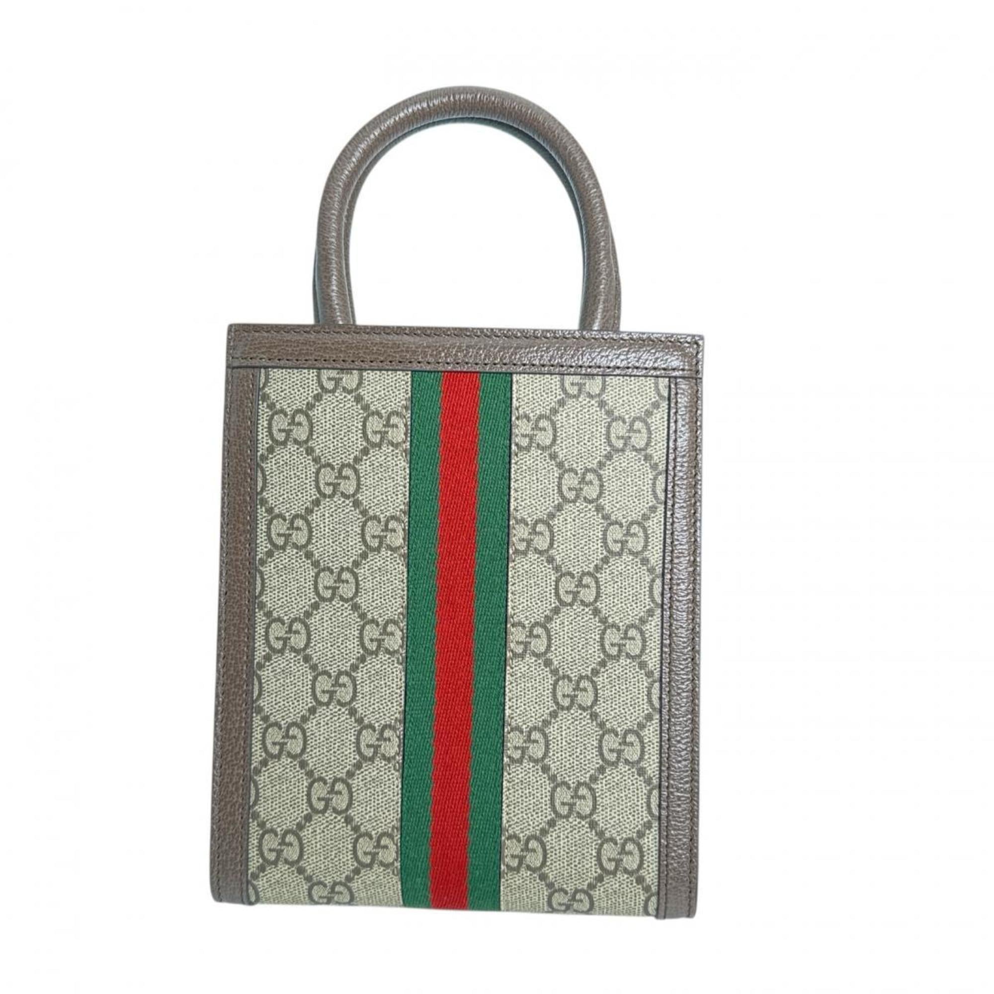 Gucci Beige Gg Canvas Shoulder Bag (Pre-Owned)