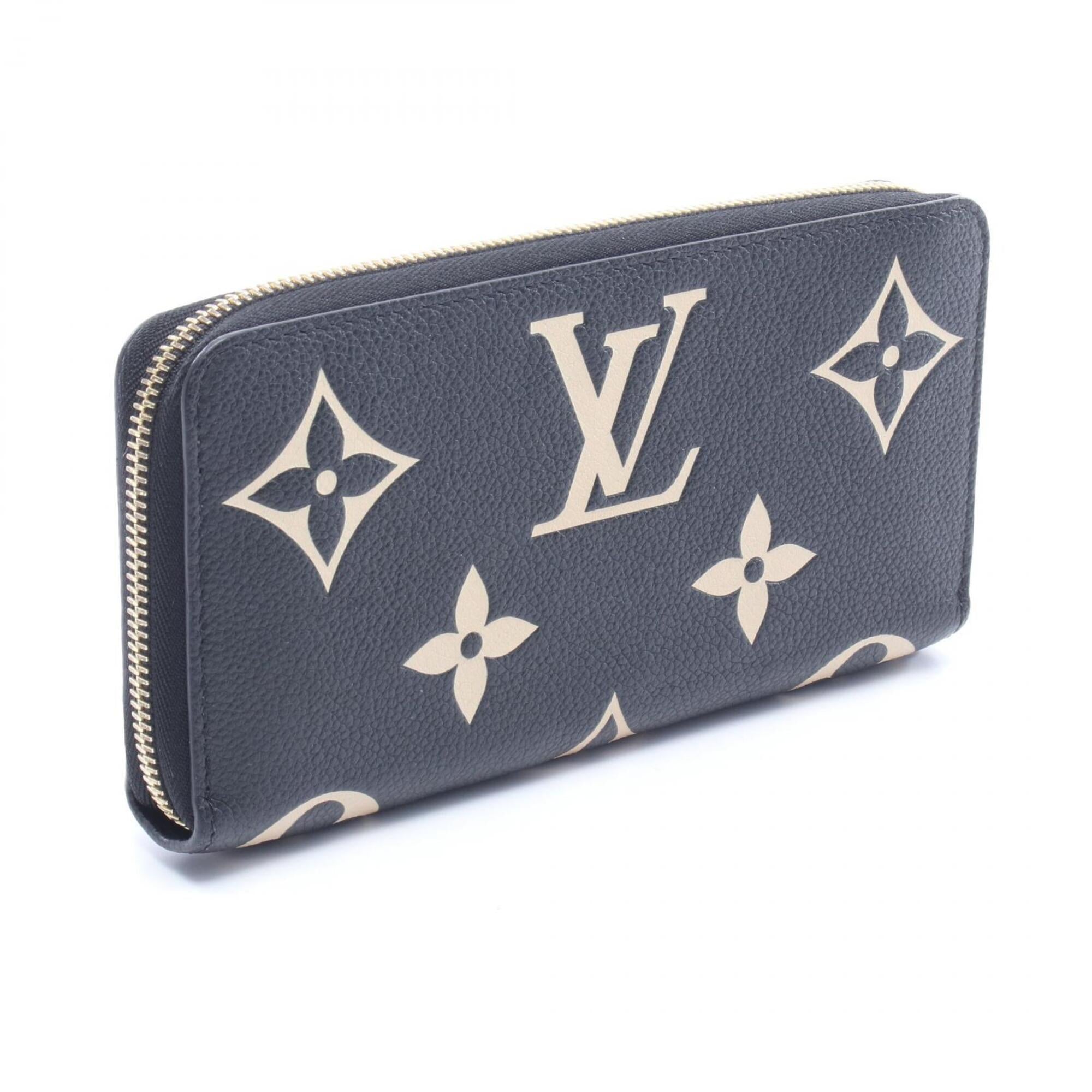 Louis Vuitton Beige Black Noir Monogram Empreinte Long Wallet (Bi-Fold) (Pre-Owned)