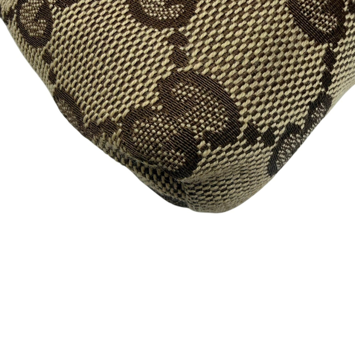 Gucci Beige Dark Brown Canvas Leather Fanny Pack (Pre-Owned)