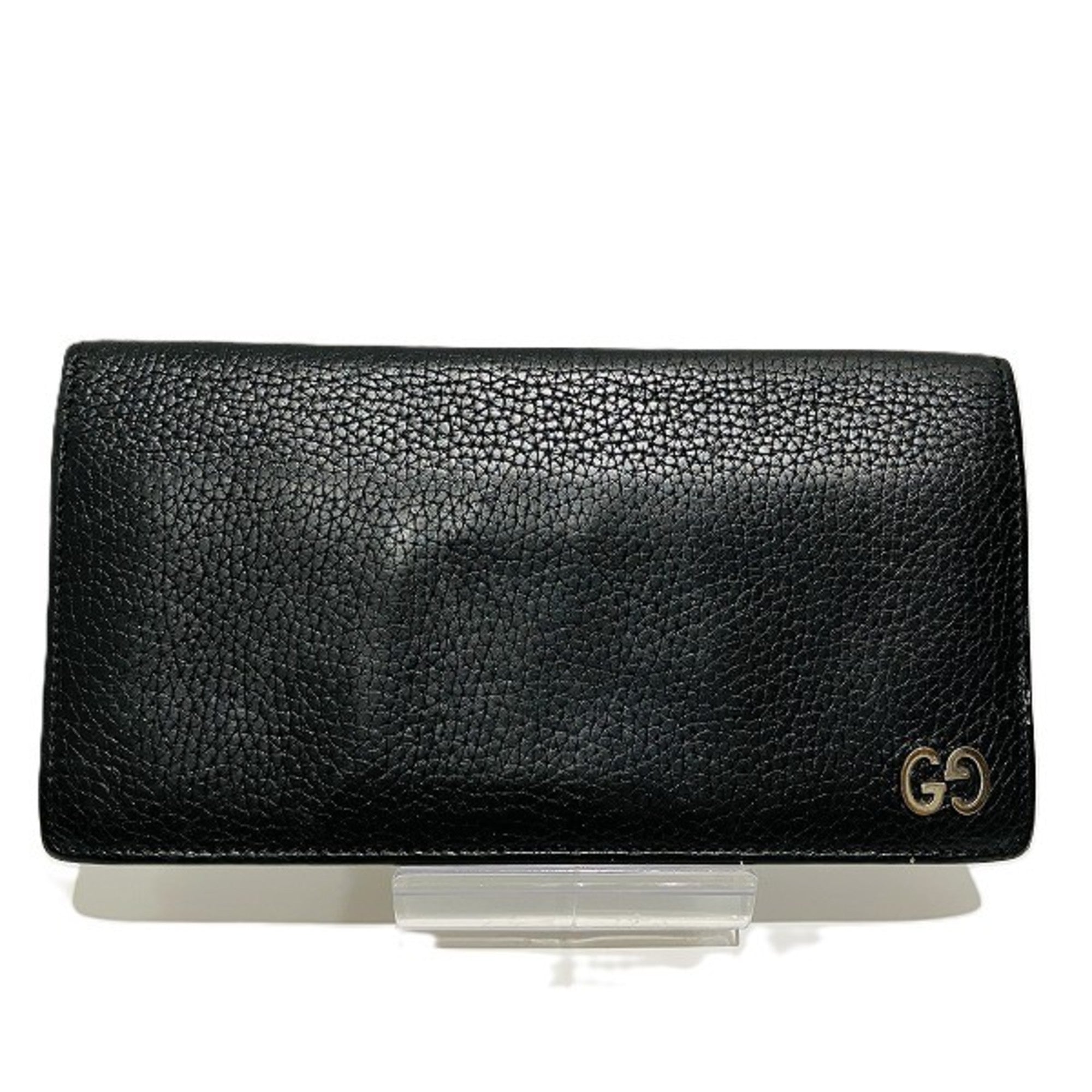Gucci Black Leather Long Bill Wallet (Bi-Fold) (Pre-Owned)