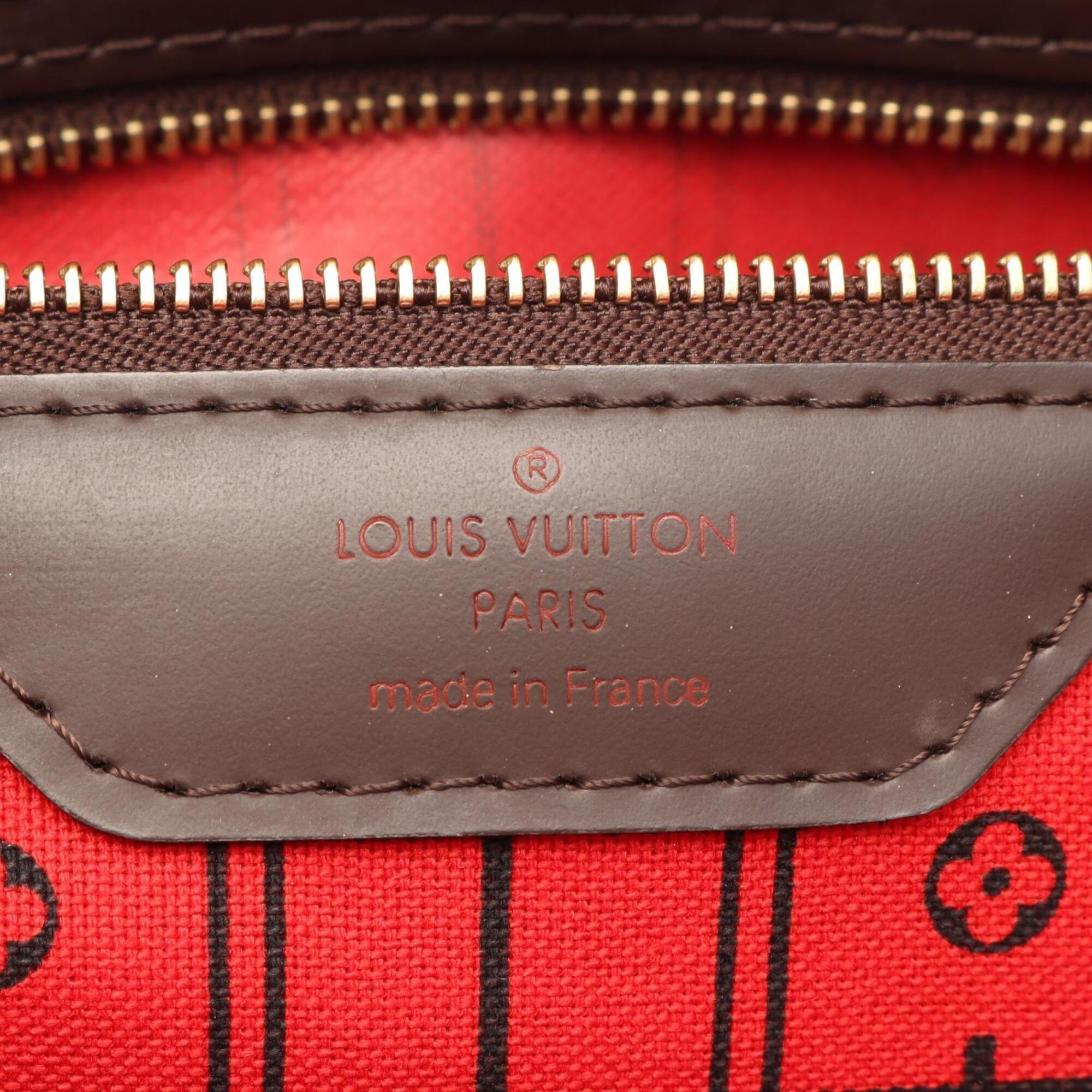 Louis Vuitton Brown Coated Canvas Leather Handbag Tote Bag (Pre-Owned)