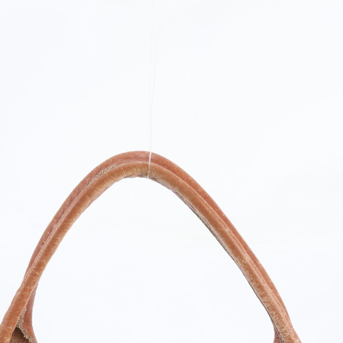 Longchamp Beige Leather Nylon Shoulder Bag Tote Bag (Pre-Owned)