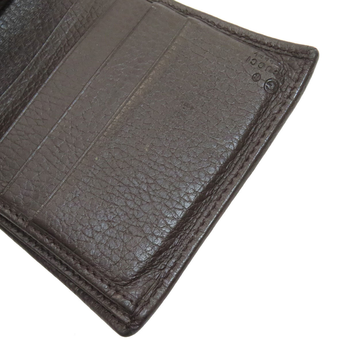 Gucci Brown Canvas Leather Wallet (Bi-Fold) (Pre-Owned)