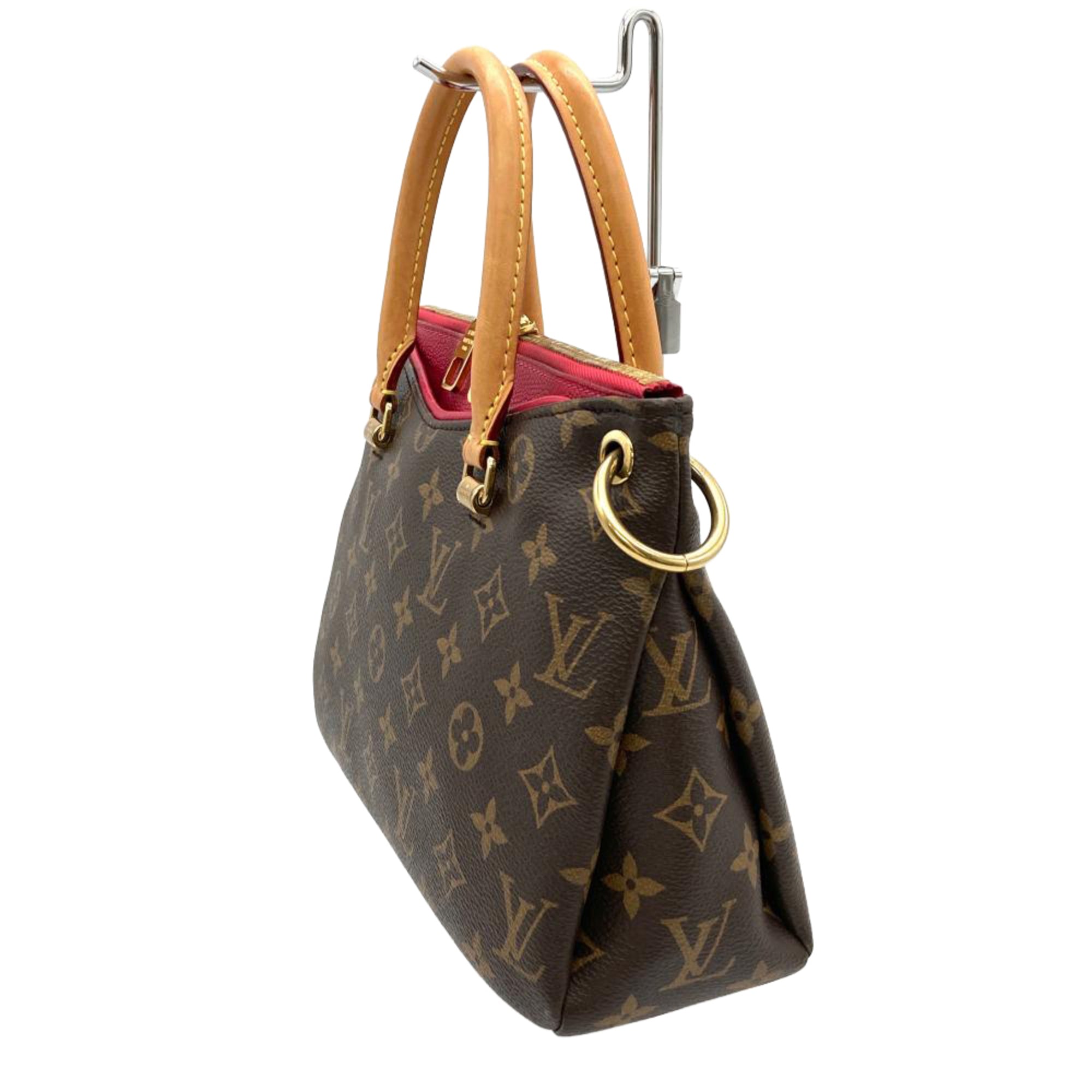 Louis Vuitton Cerise Red Color Monogram Canvas Handbag (Pre-Owned)
