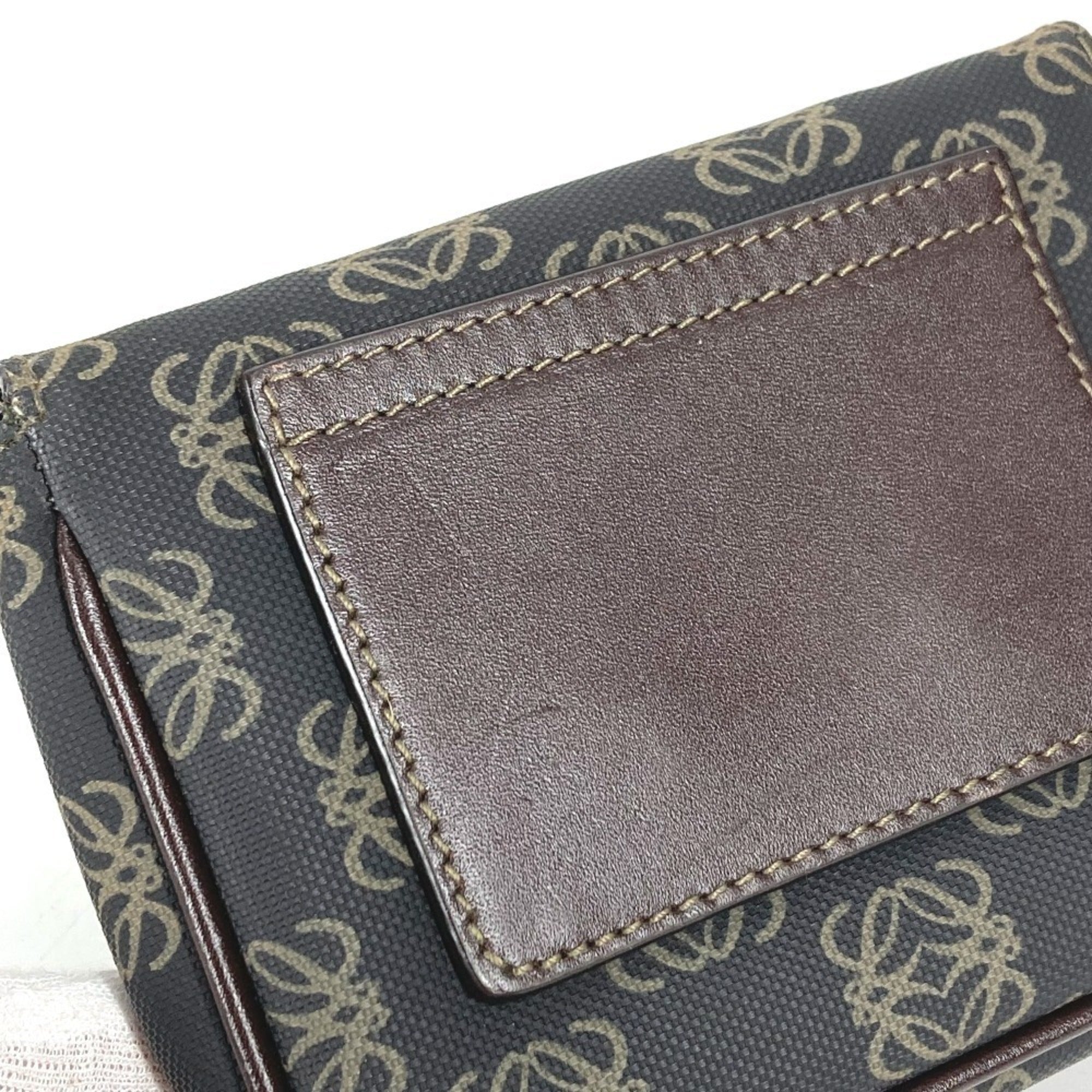 Loewe Brown Pvc Leather Pouch (Pre-Owned)