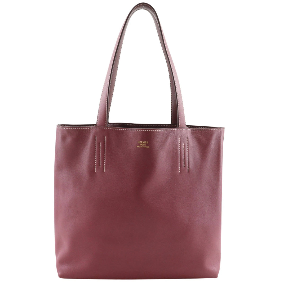 Hermes Pink Red Color Swift Leather Tote Bag (Pre-Owned)