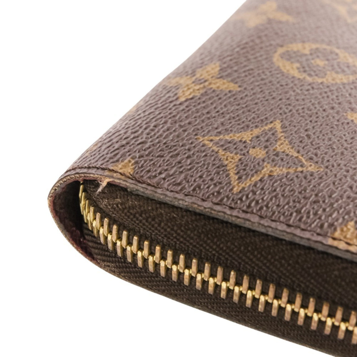 Louis Vuitton Monogram Brown Fuchsia Pink Monogram Long Wallet (Bi-Fold) (Pre-Owned)