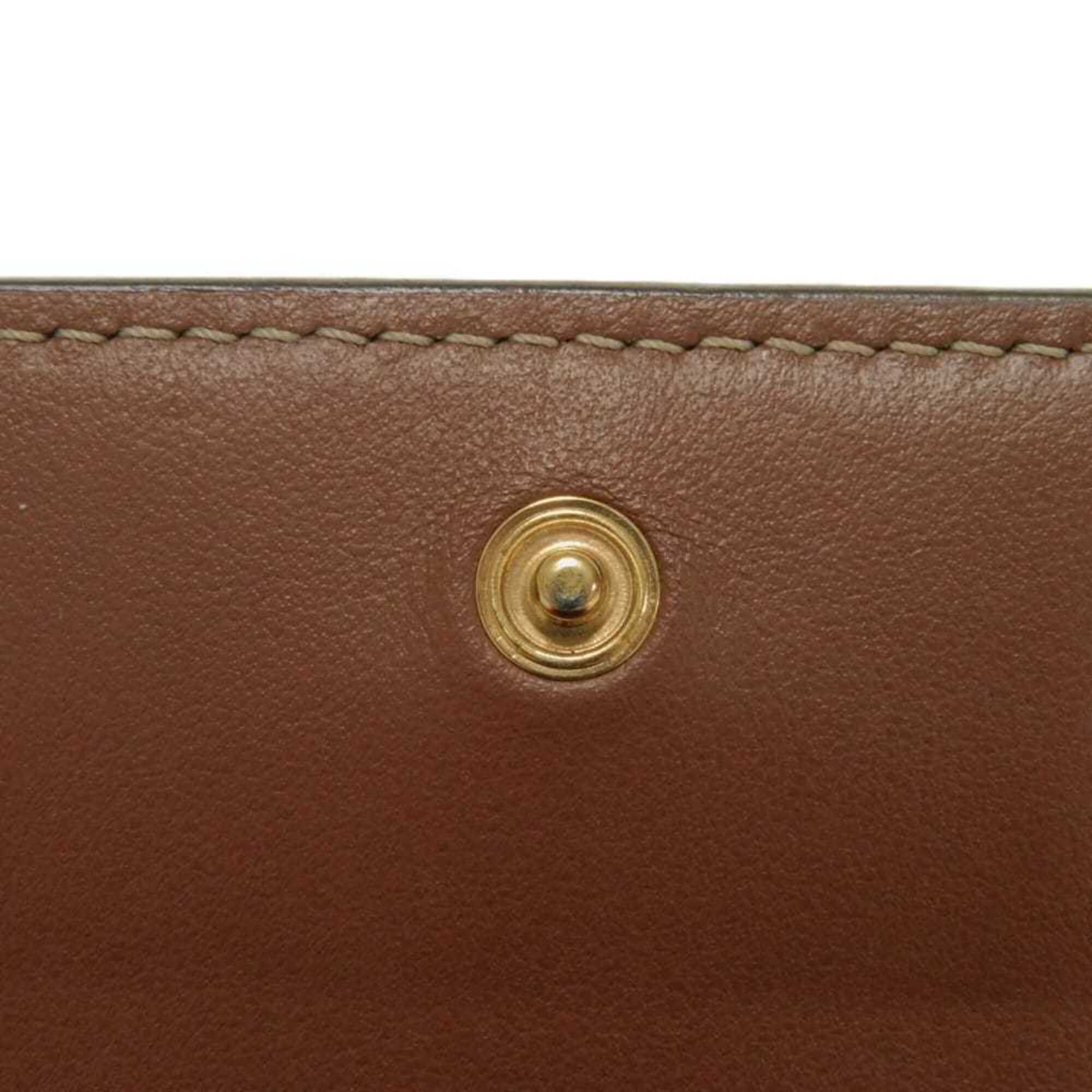 Burberry Beige Brown Canvas Wallet (Bi-Fold) (Pre-Owned)