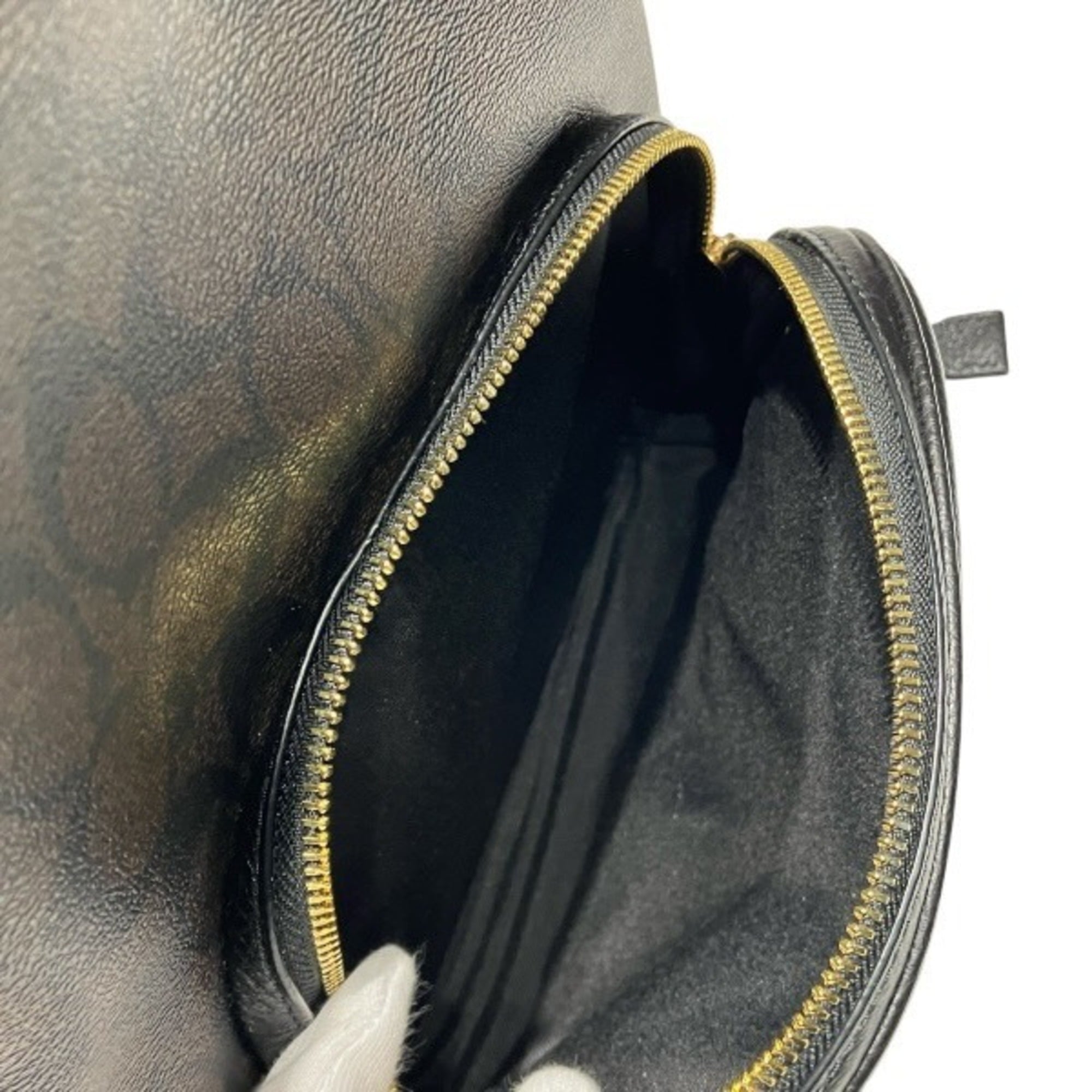 Coach Black Brown Signature Line Backpack (Pre-Owned)