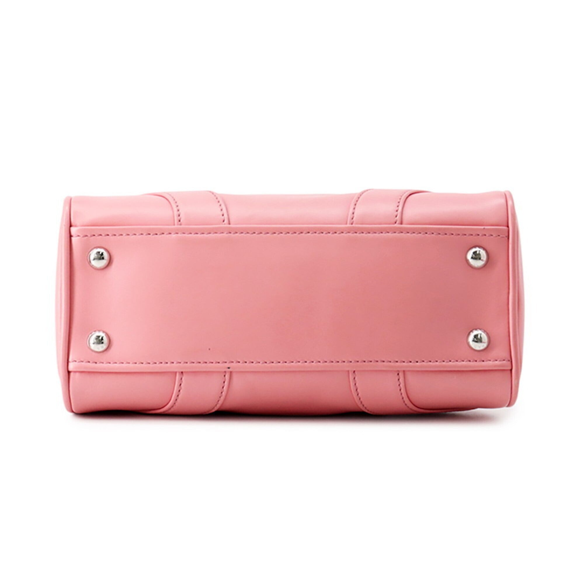 Prada Pink Leather Handbag Shoulder Bag (Pre-Owned)