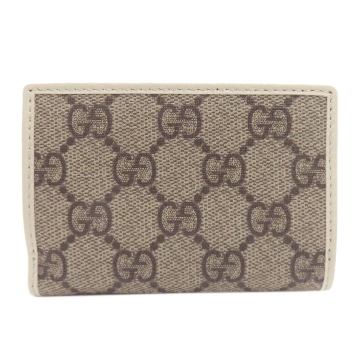 Gucci Brown White Pvc Leather Wallet (Bi-Fold) (Pre-Owned)