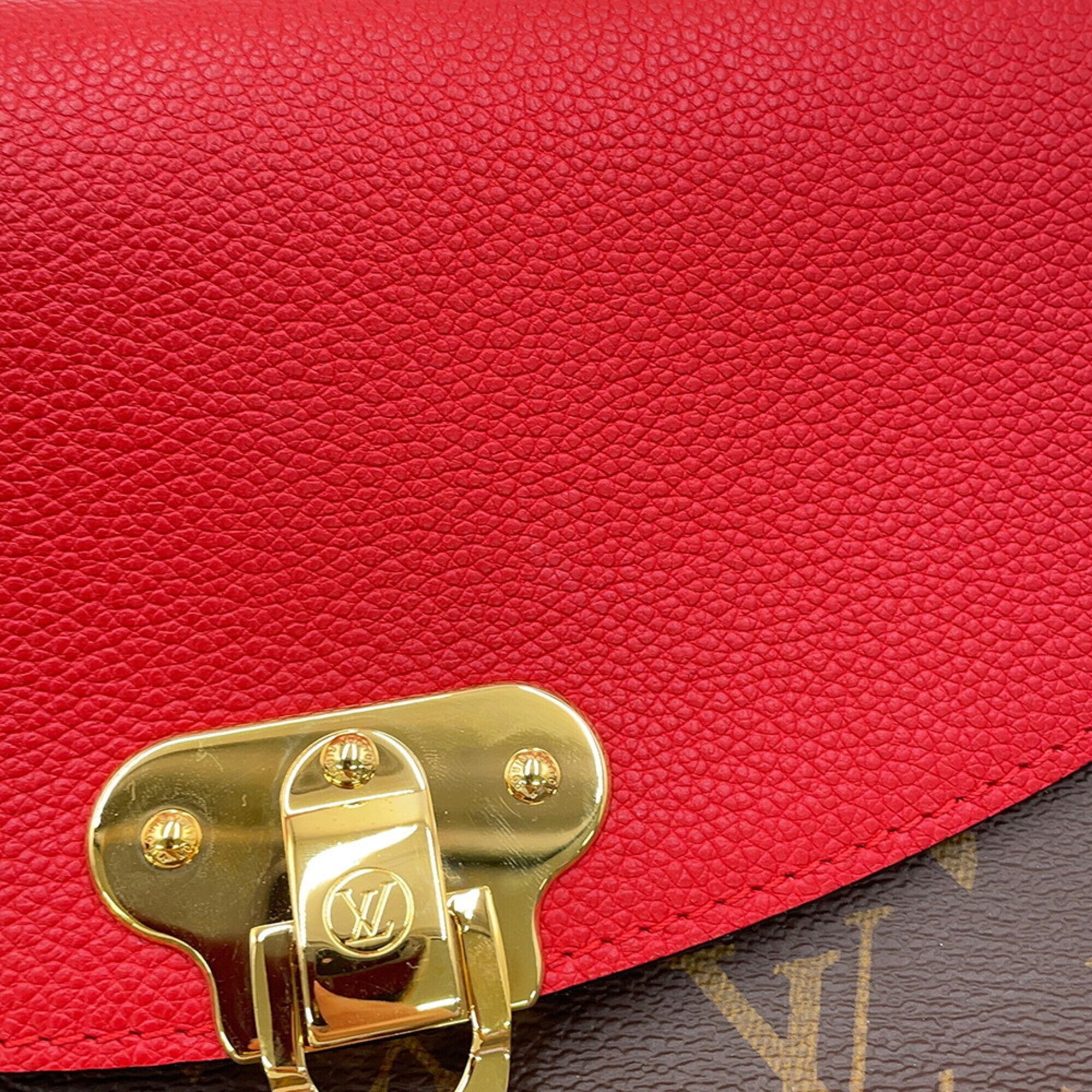 Louis Vuitton Monogram Red Color Monogram Handbag Shoulder Bag (Pre-Owned)