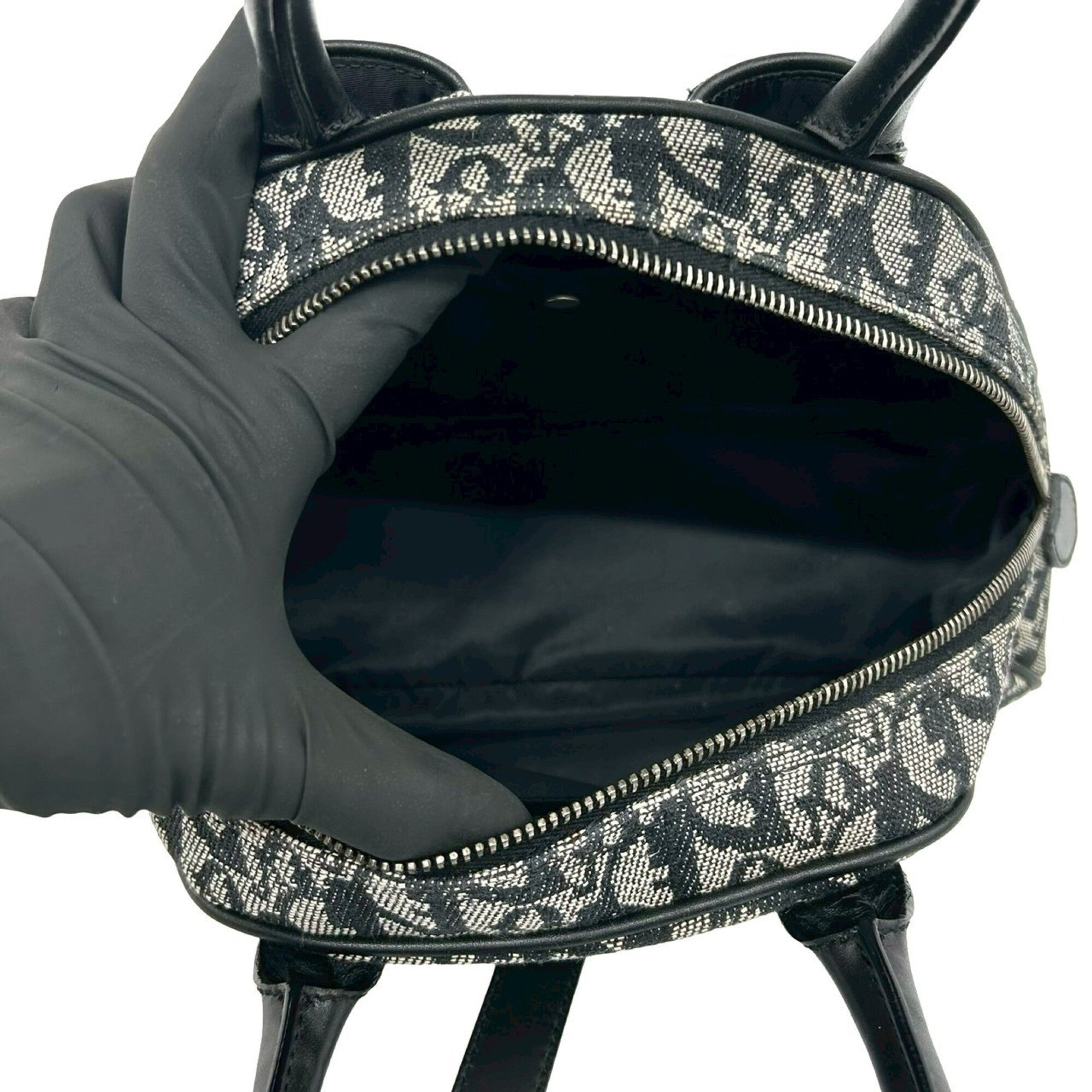 Christian Dior Black Canvas Leather Handbag (Pre-Owned)