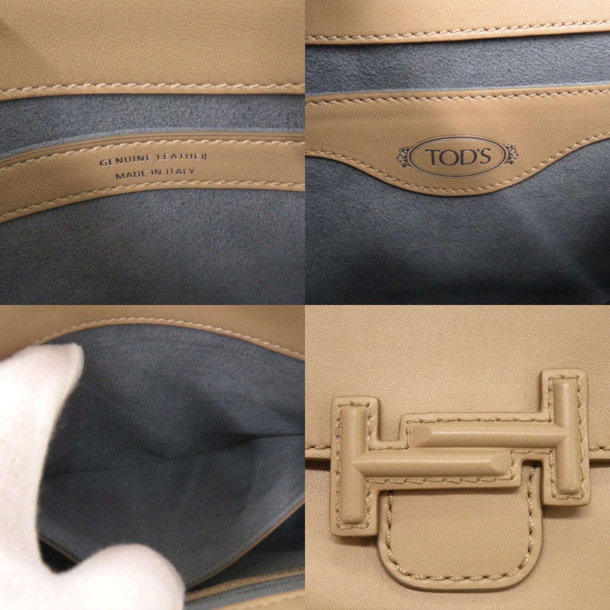 Tod's Beige Leather Shoulder Bag (Pre-Owned)