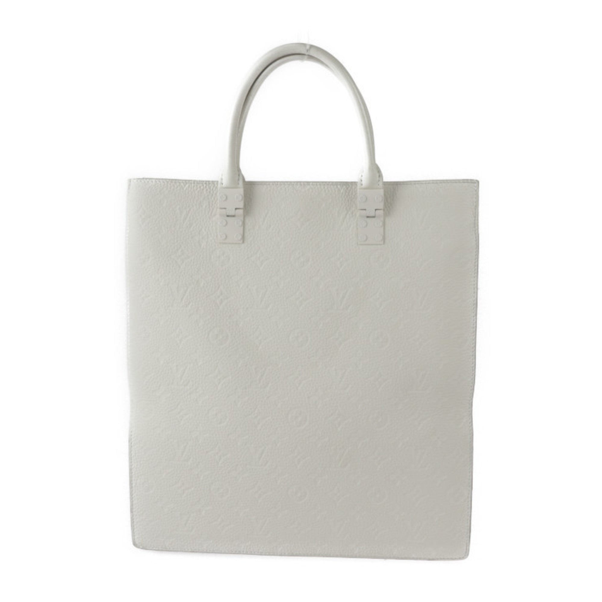 Louis Vuitton White Leather Handbag Shoulder Bag Tote Bag (Pre-Owned)