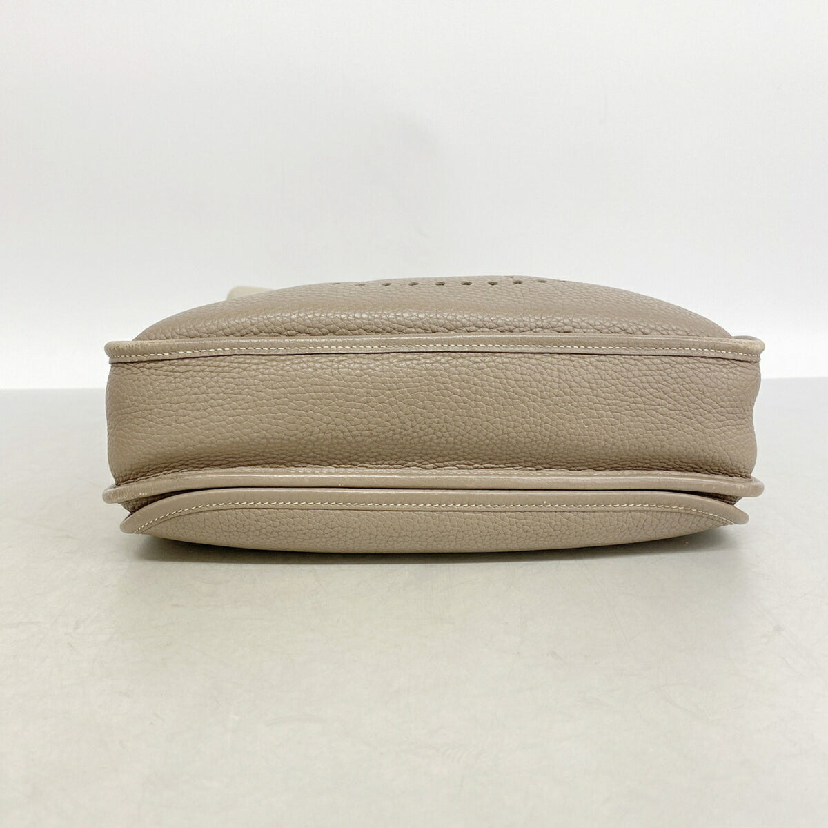 Hermes Etoupe Gray Taurillon Clemence Leather Shoulder Bag (Pre-Owned)
