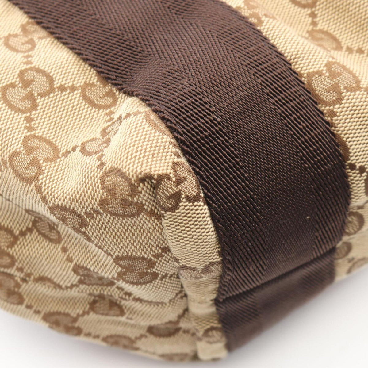 Gucci Beige Brown Gg Canvas Handbag Tote Bag (Pre-Owned)