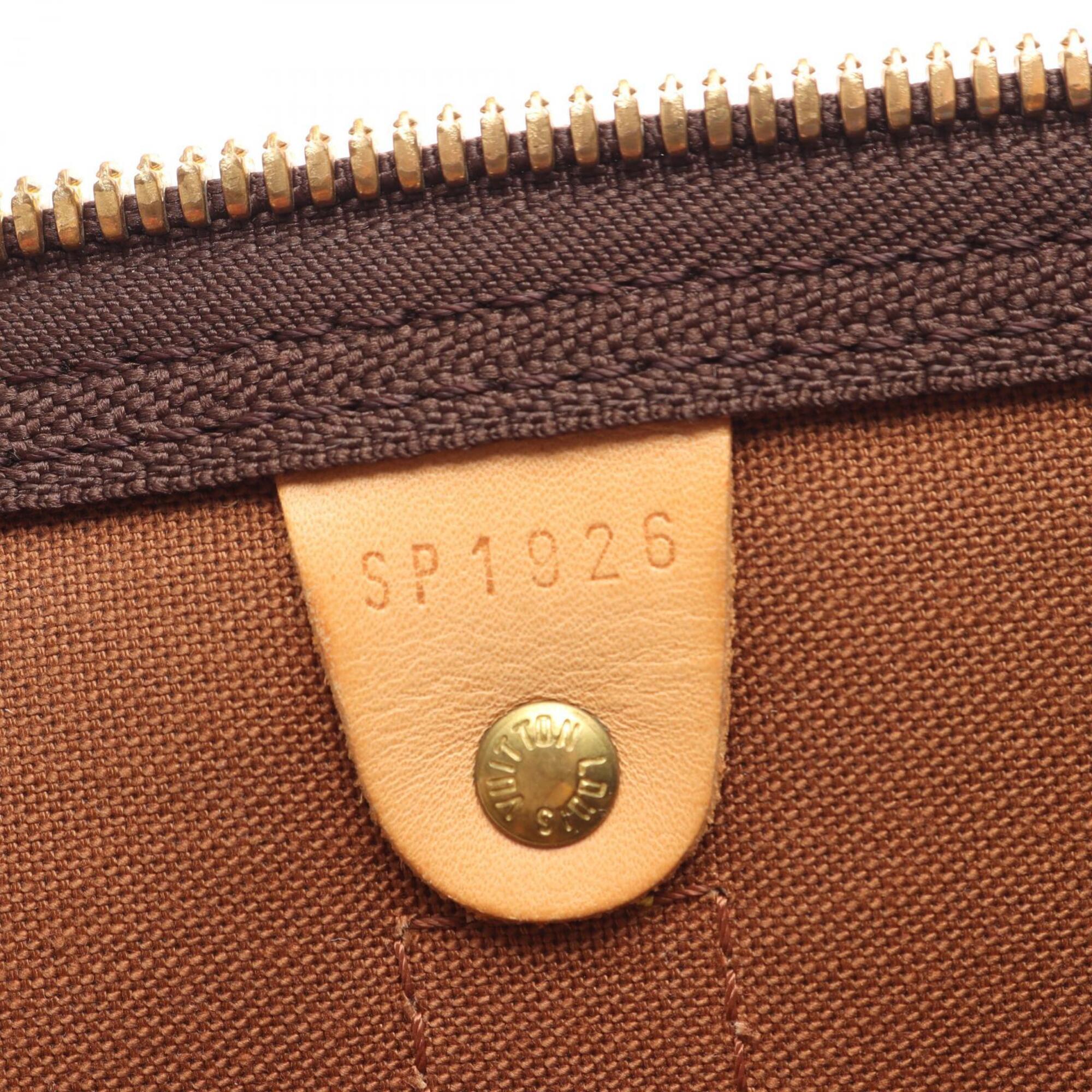 Louis Vuitton Brown Coated Canvas Leather Boston Bag Handbag (Pre-Owned)