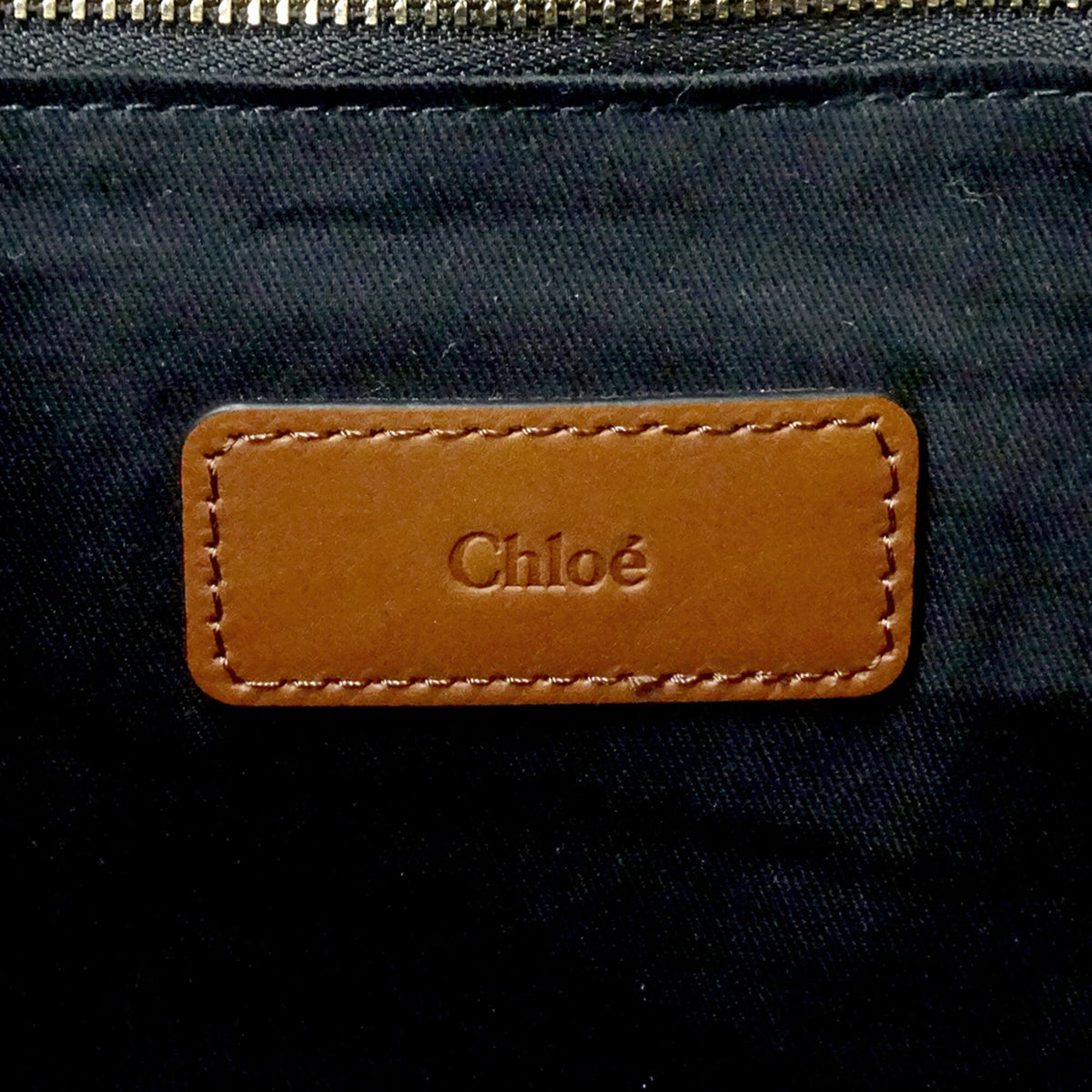 Chloé Black Canvas Shoulder Bag Tote Bag (Pre-Owned)