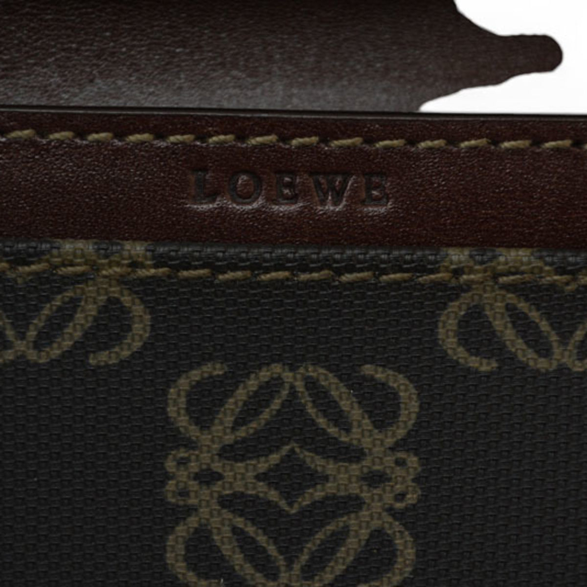 Loewe Brown Coated Canvas Coin Purse/Coin Case (Pre-Owned)