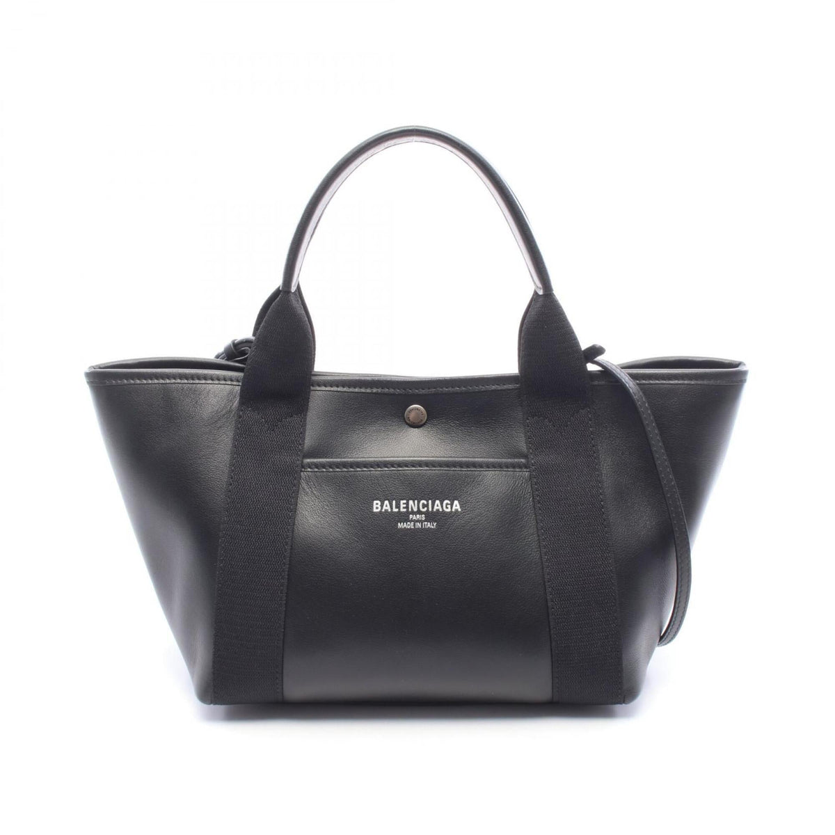Balenciaga Black Leather Handbag Tote Bag (Pre-Owned)