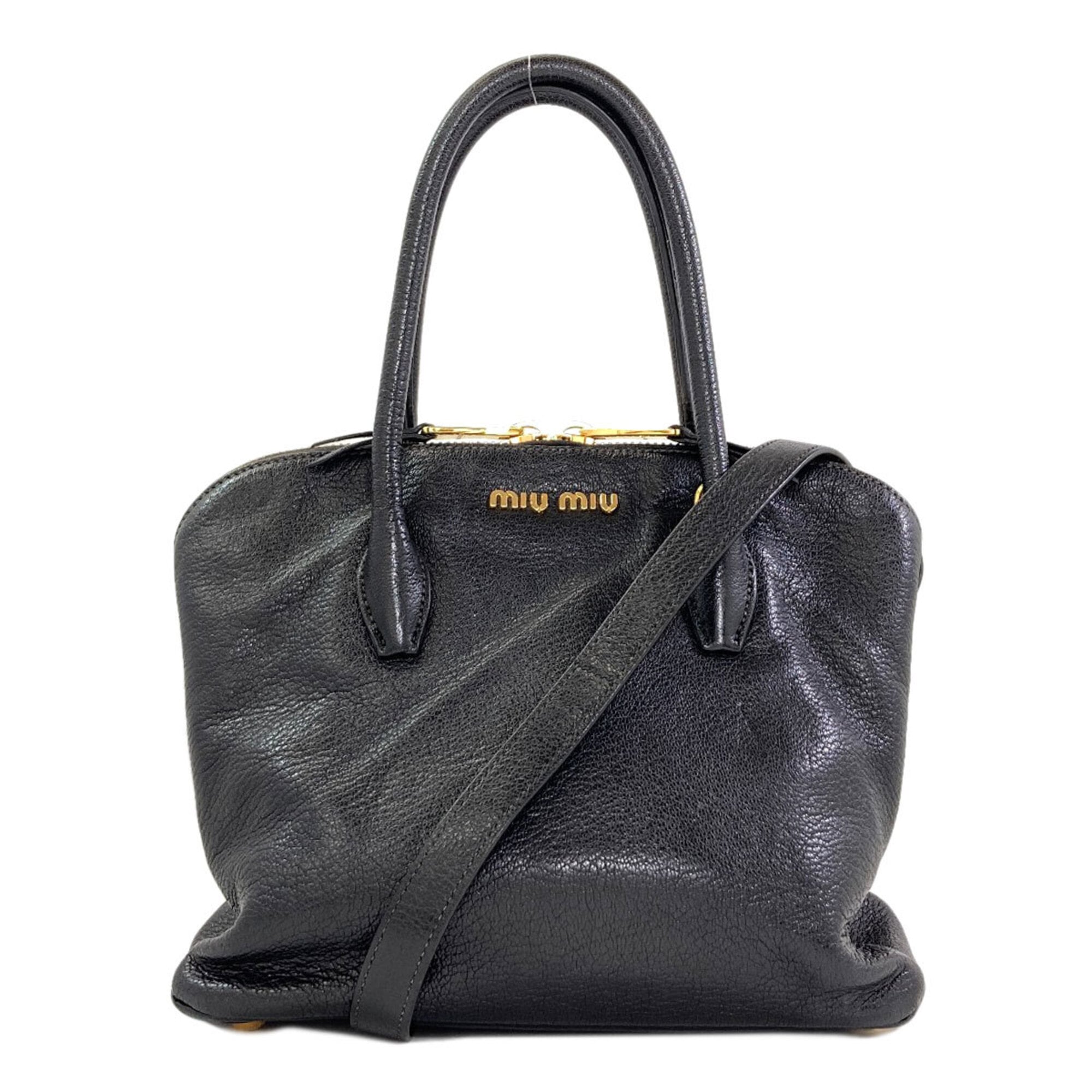 Miu Miu Black Leather Handbag (Pre-Owned)