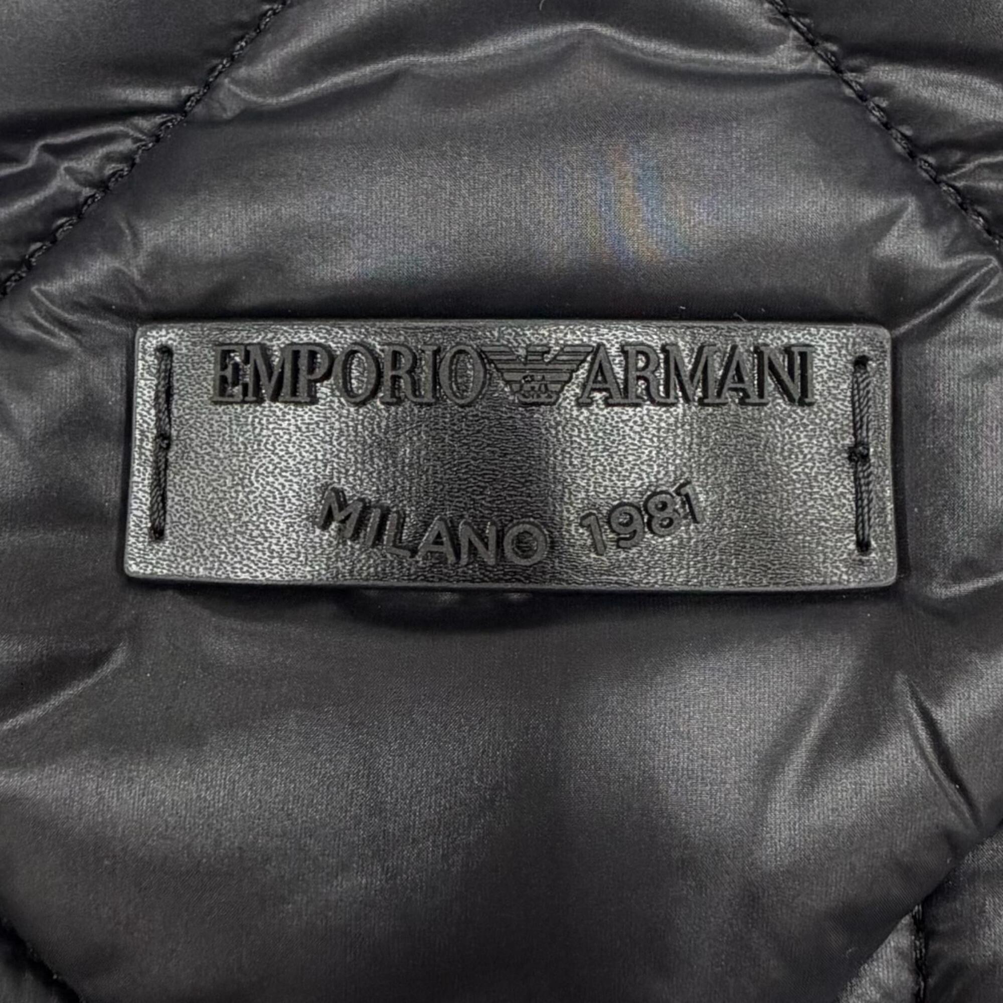 Emporio Armani Black Leather Pouch Tote Bag (Pre-Owned)