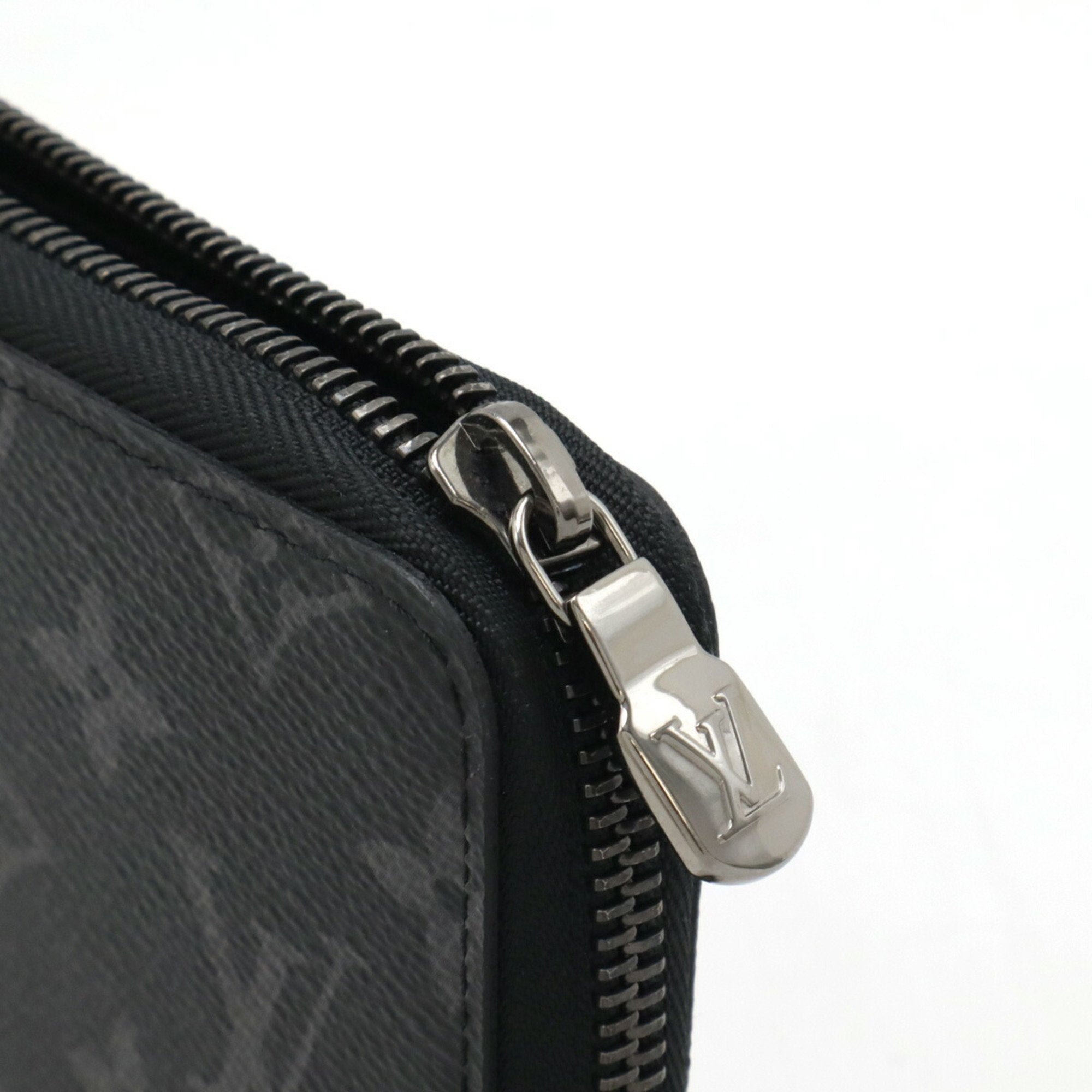Louis Vuitton Black Gray Monogram Eclipse Long Wallet (Bi-Fold) (Pre-Owned)