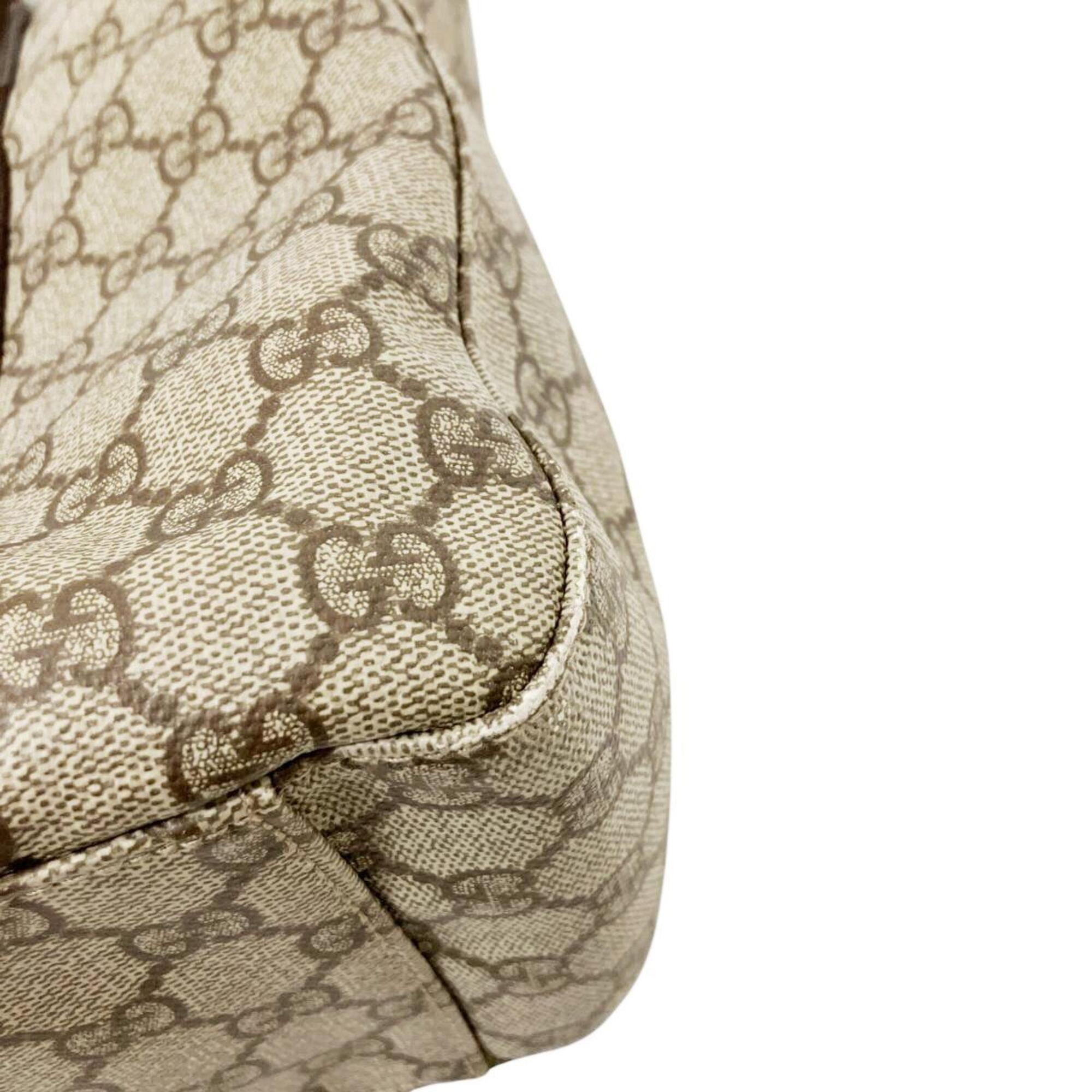 Gucci Beige Pvc Leather Tote Bag (Pre-Owned)