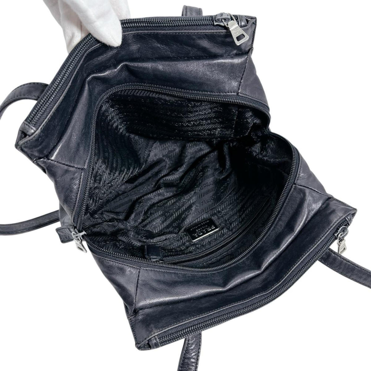Prada Black Leather Tote Bag (Pre-Owned)