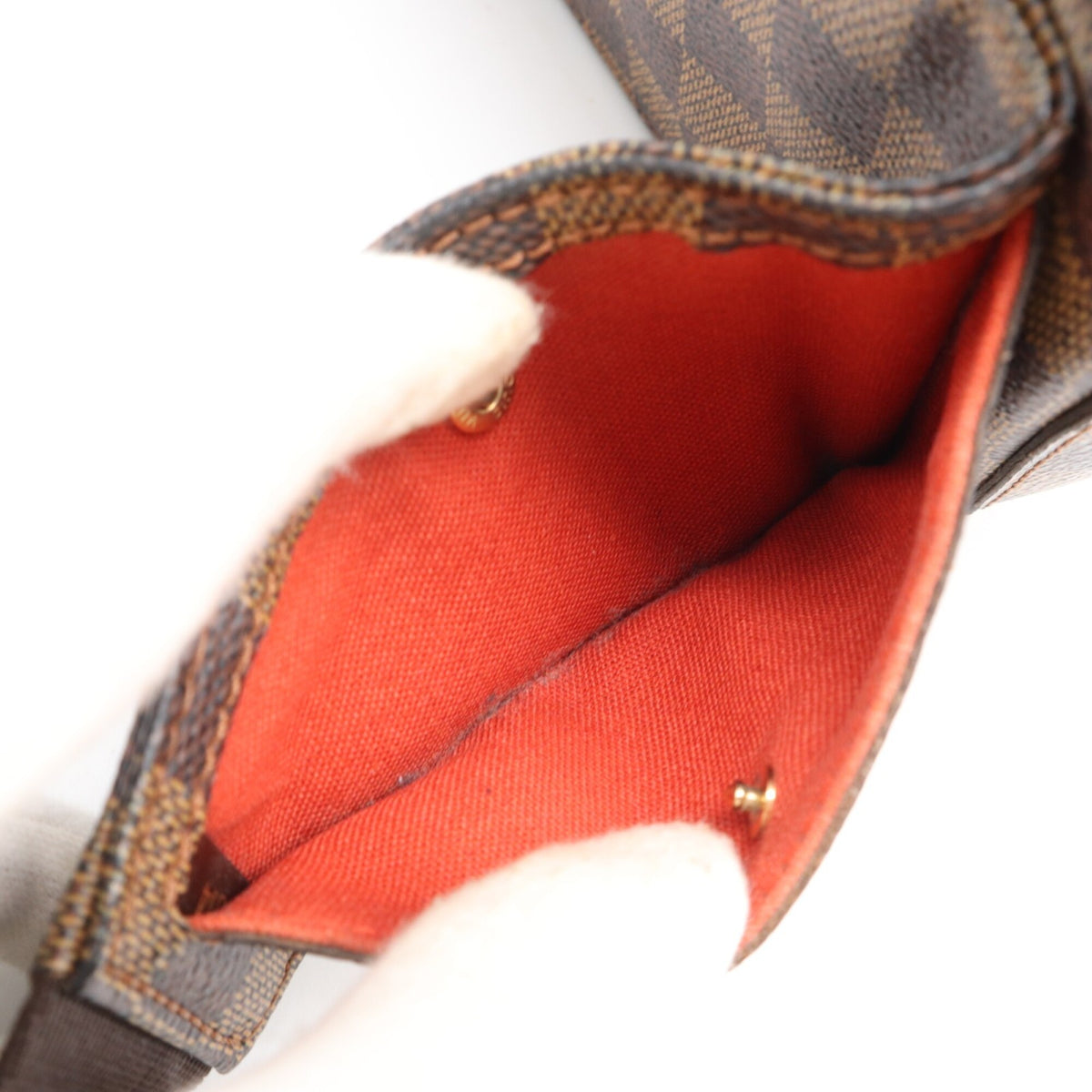 Louis Vuitton Beige Brown Damier Canvas Galle Coated Canvas Leather Shoulder Bag (Pre-Owned)