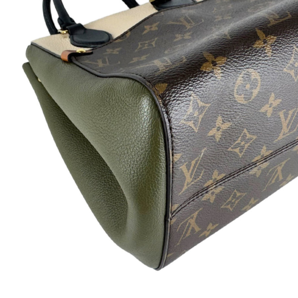 Louis Vuitton Brown Khaki Light Beige Monogram Monogram Leather Handbag Shoulder Bag (Pre-Owned)