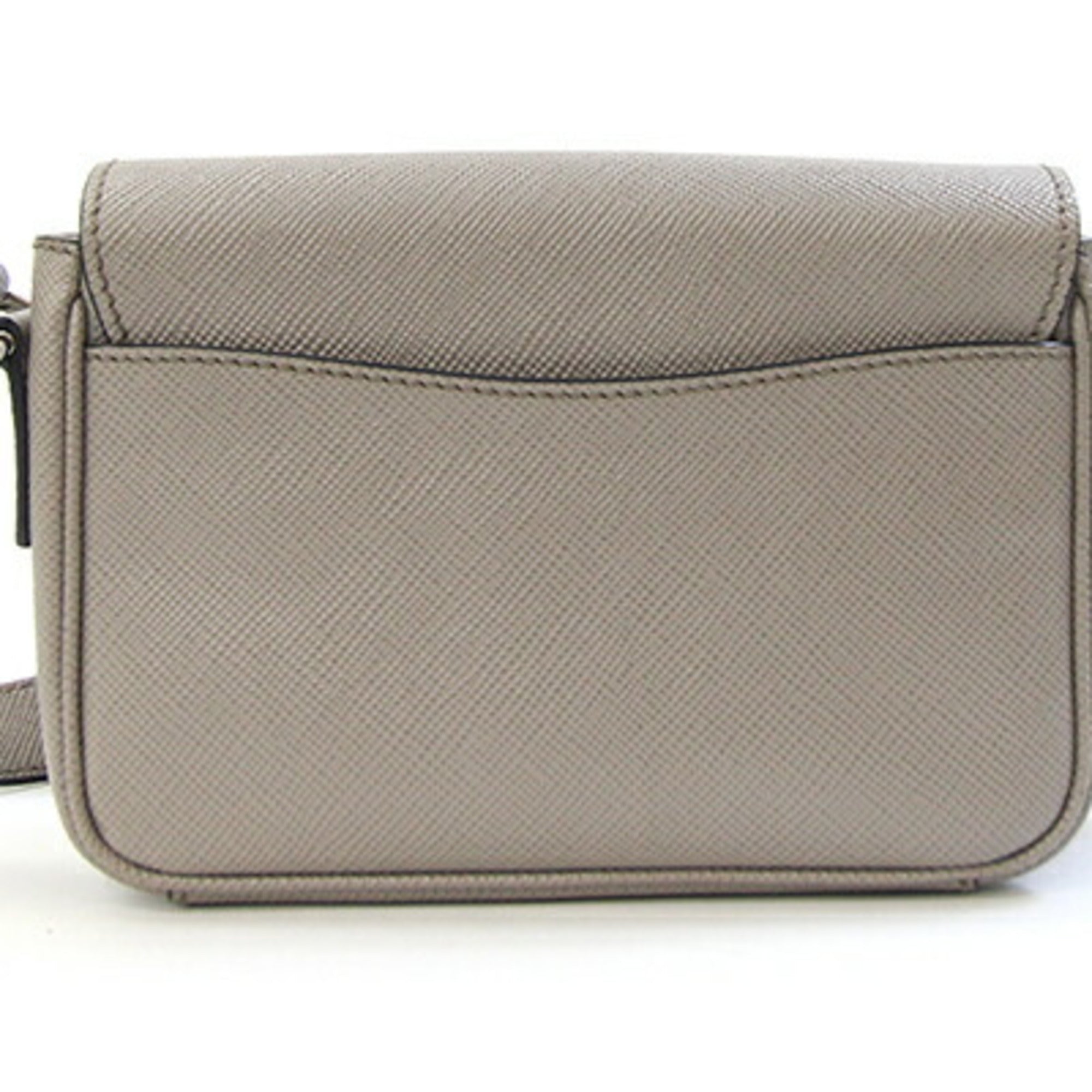 Prada Grayish Saffiano Shoulder Bag (Pre-Owned)