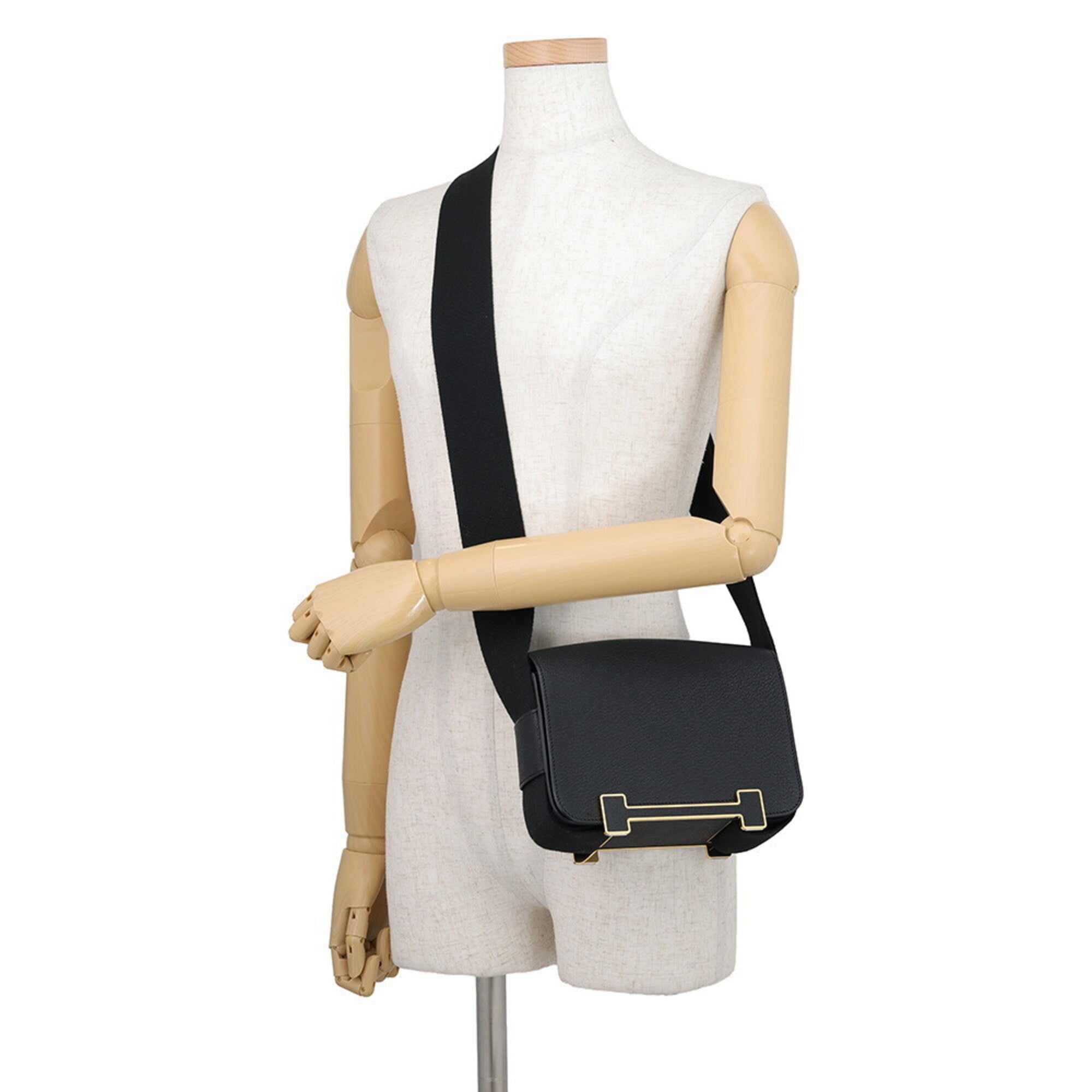 Hermes Black Chevre Myzore Leather Handbag Shoulder Bag (Pre-Owned)