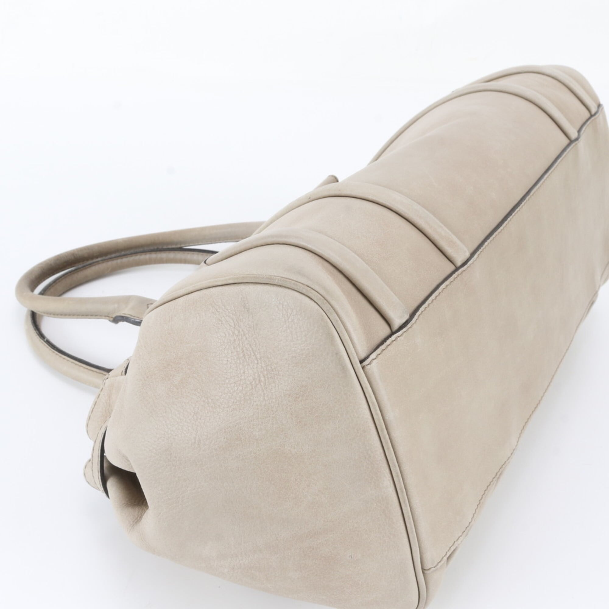 Celine Ivory Leather Handbag Shoulder Bag Tote Bag (Pre-Owned)