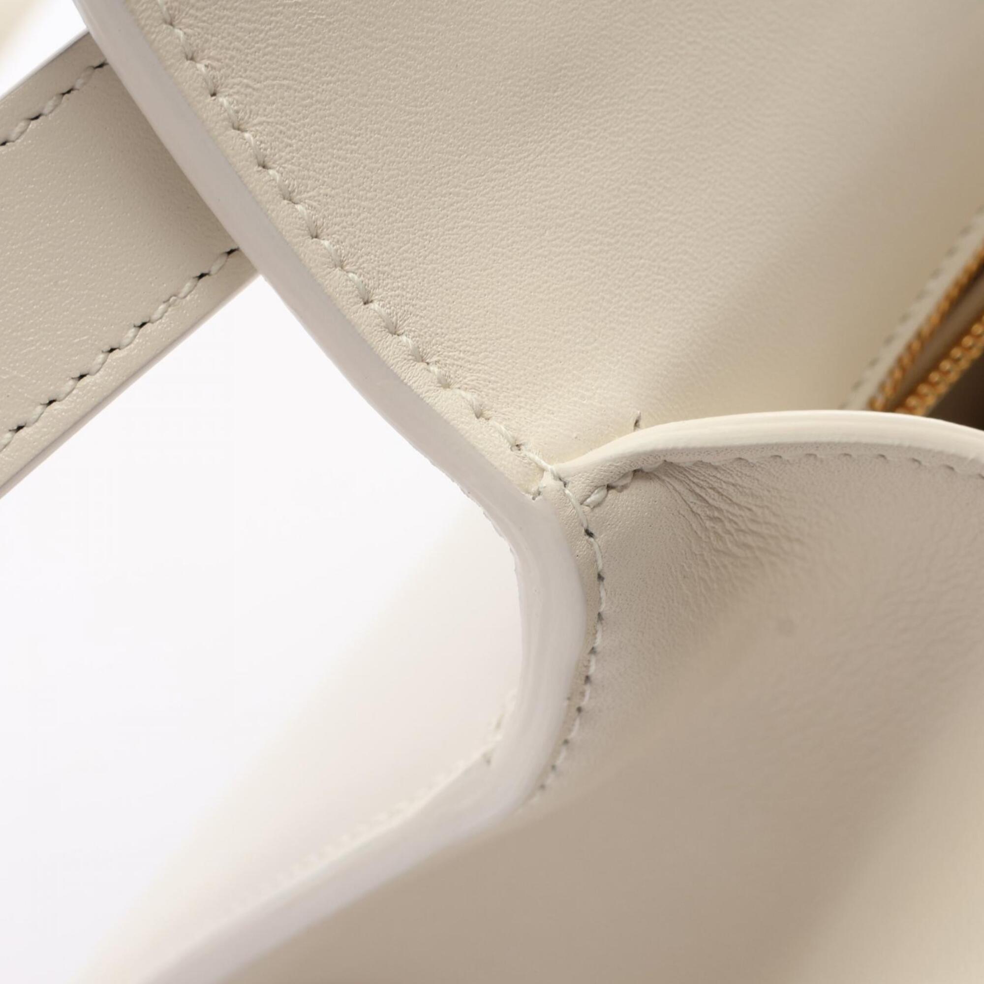 Christian Dior White Leather Handbag Shoulder Bag (Pre-Owned)