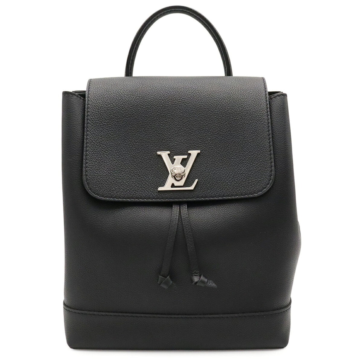 Louis Vuitton Noir Leather Backpack (Pre-Owned)