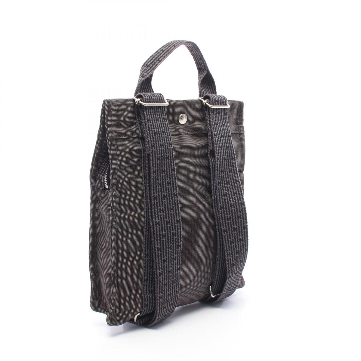 Hermes Gray Nylon Canvas Backpack Handbag (Pre-Owned)