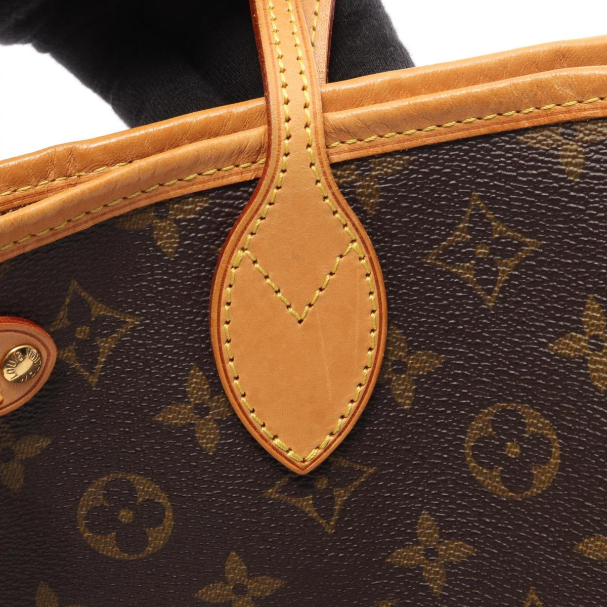 Louis Vuitton Brown Pvc Coated Canvas Leather Handbag Tote Bag (Pre-Owned)