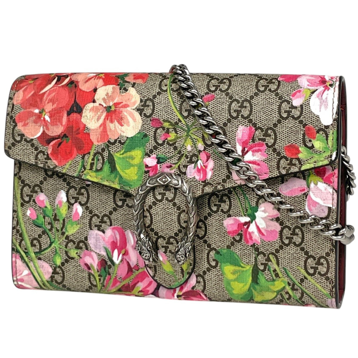 Gucci Gg Blooms Beige Pink Gg Supreme Shoulder Bag (Pre-Owned)